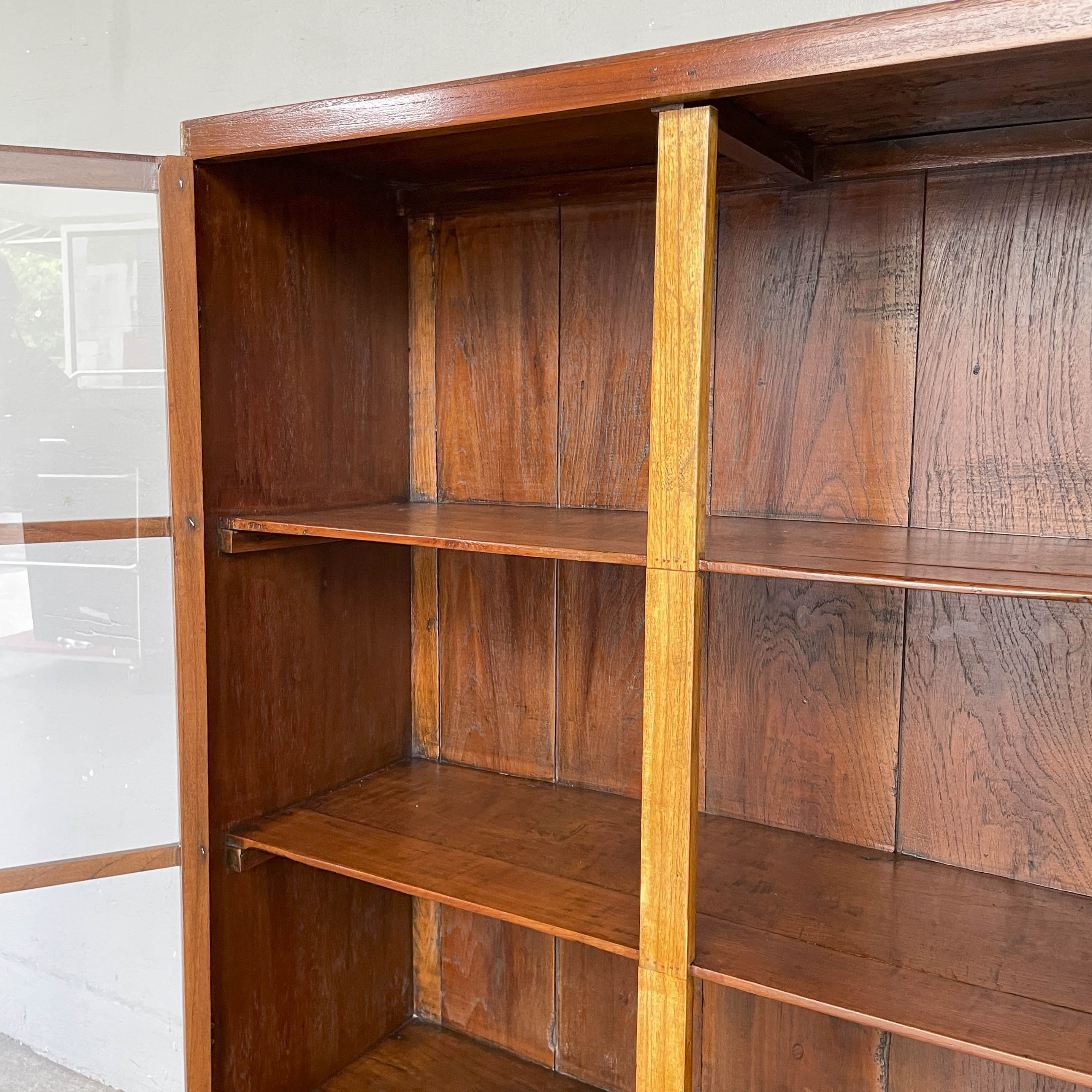 Refurbished Glass Door Vintage Display Cabinet
