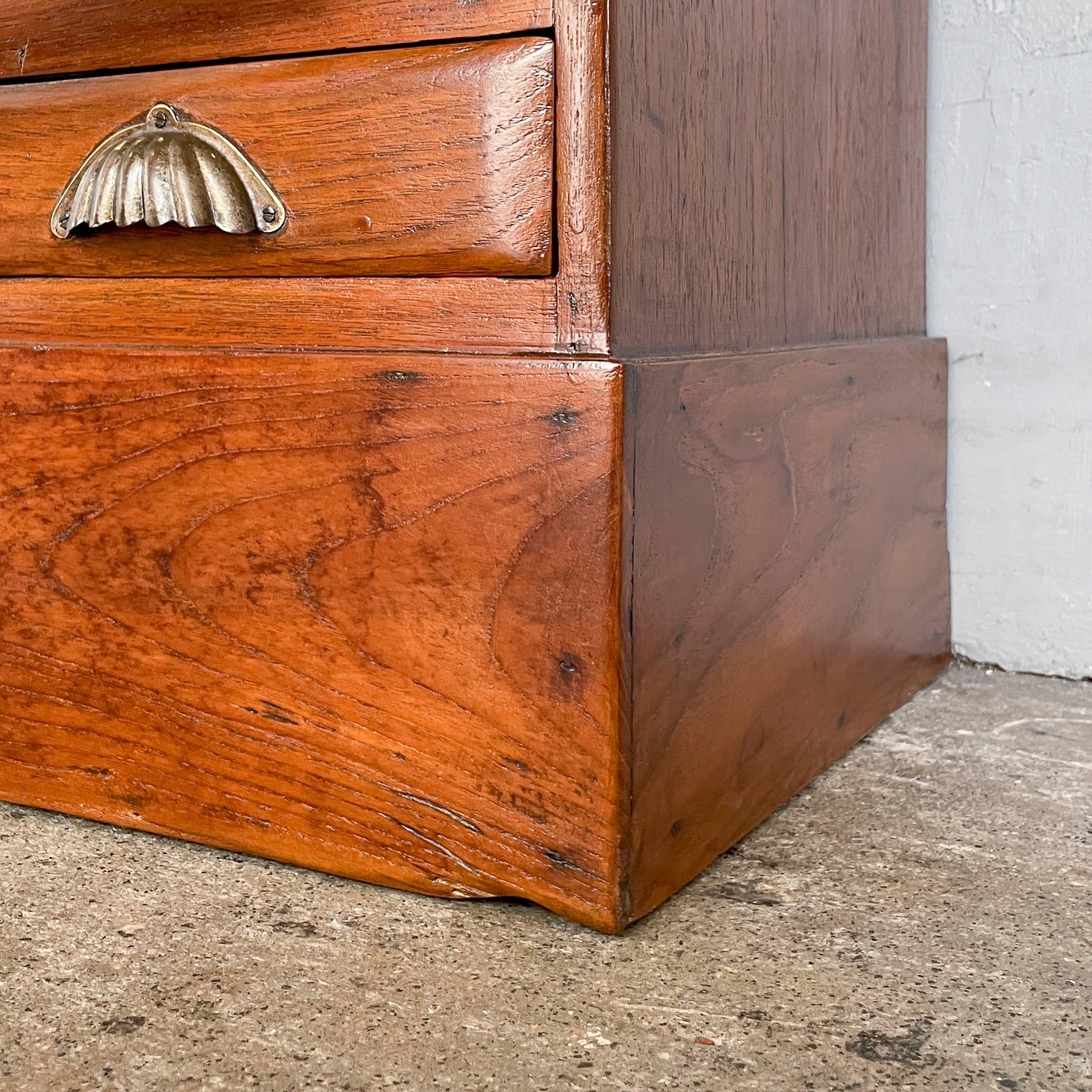 Refurbished Glass Door Vintage Display Cabinet