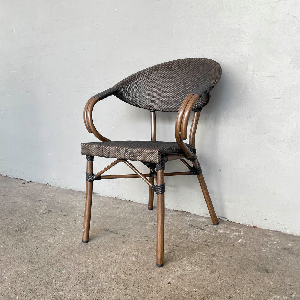 Curved Woven Outdoor Armchair