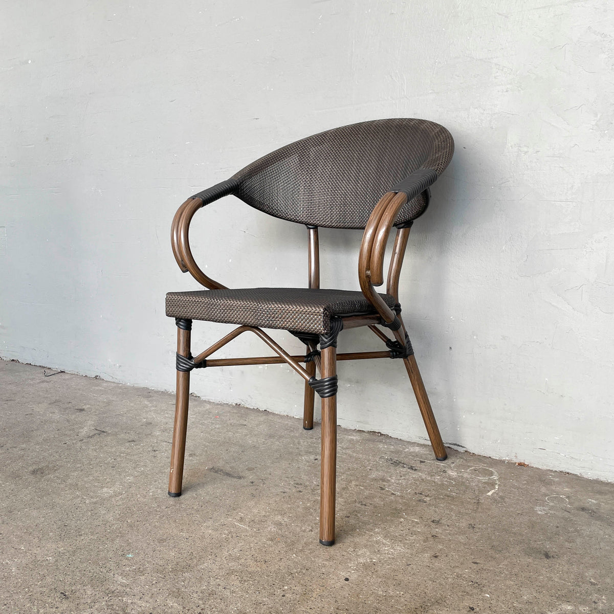 Curved Woven Outdoor Armchair