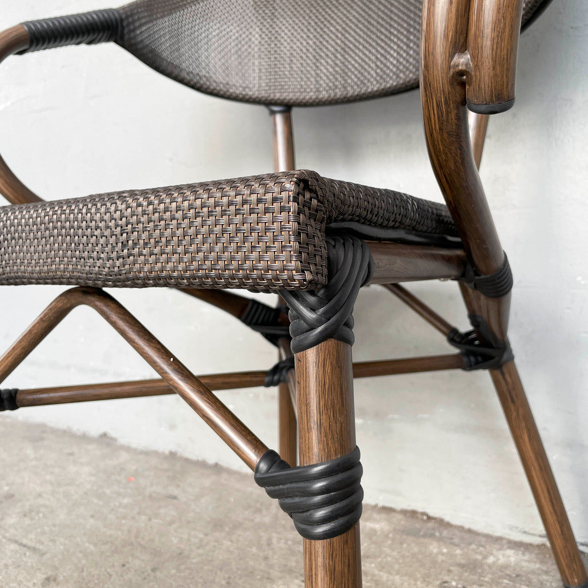Curved Woven Outdoor Armchair
