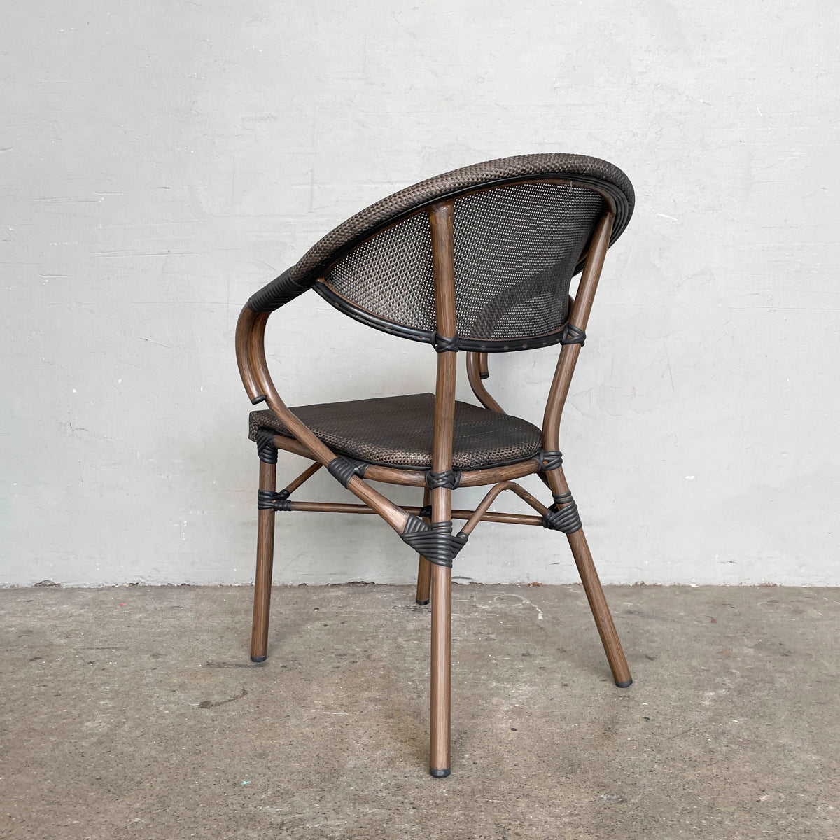 Curved Woven Outdoor Armchair