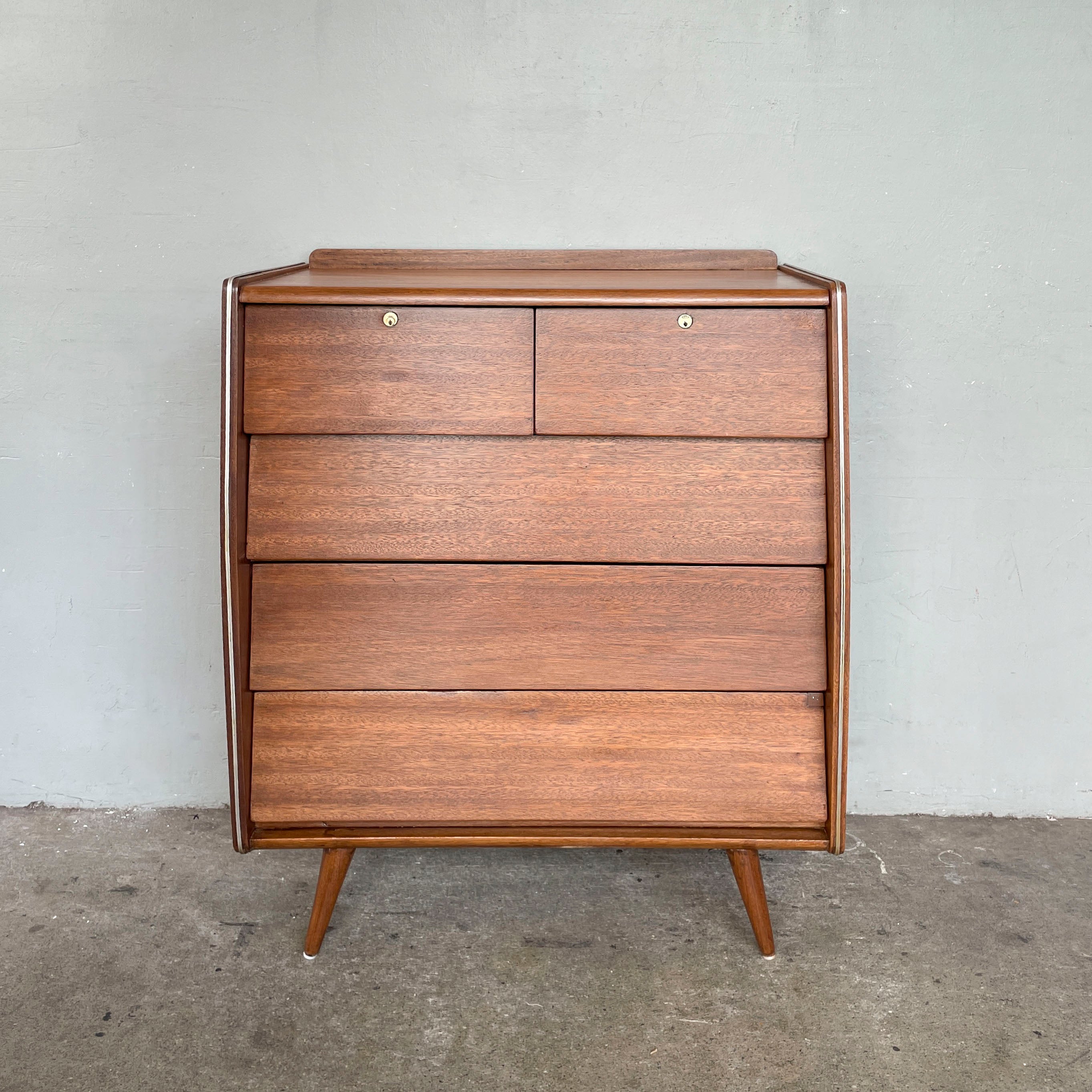 Refurbished Vintage Chest of Drawers with Curved Sides