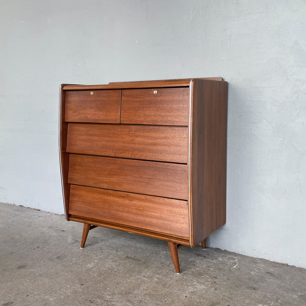 Refurbished Vintage Chest of Drawers with Curved Sides