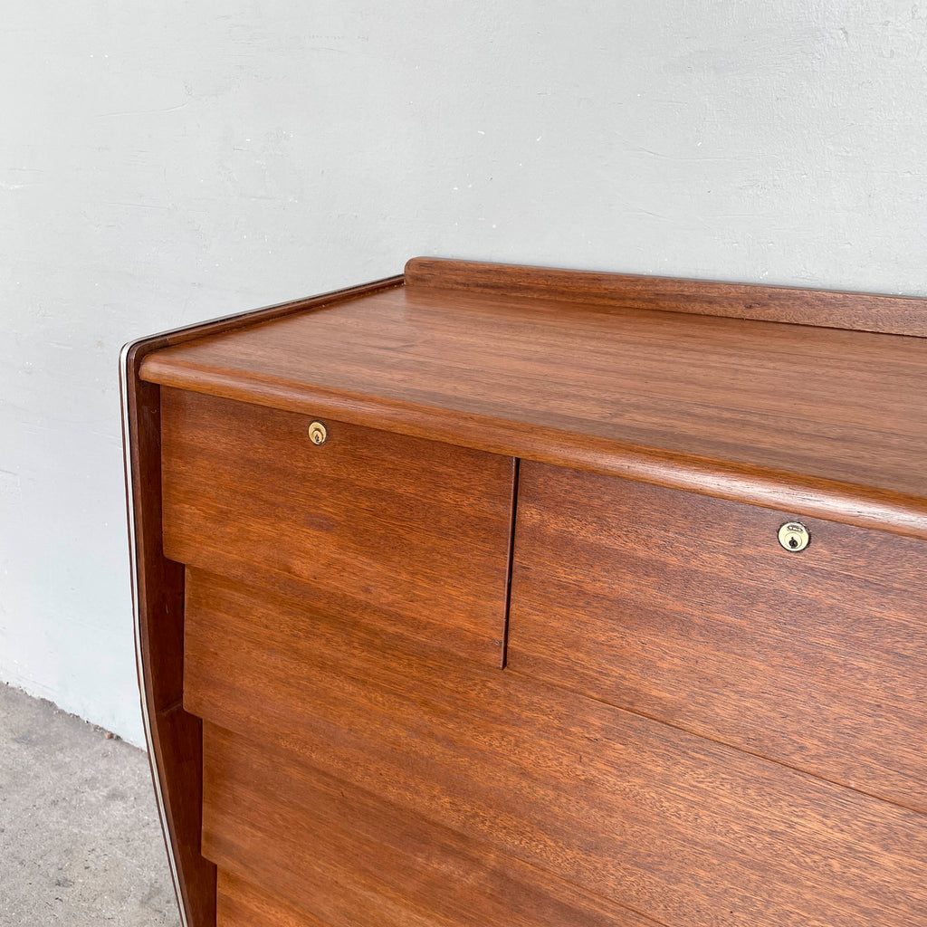 Refurbished Vintage Chest of Drawers with Curved Sides