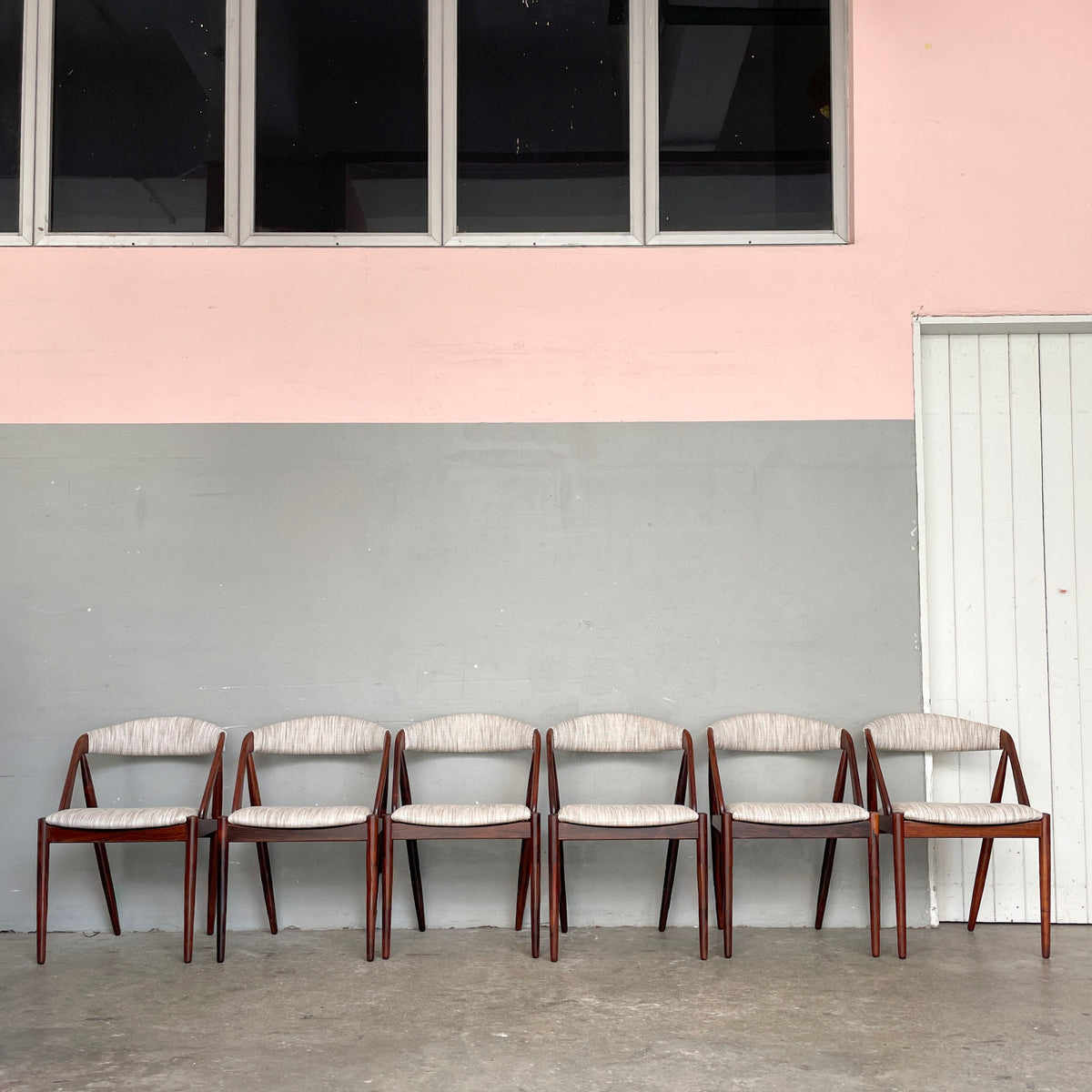 Set of 6 Refurbished Kai Kristiansen Dining Chairs