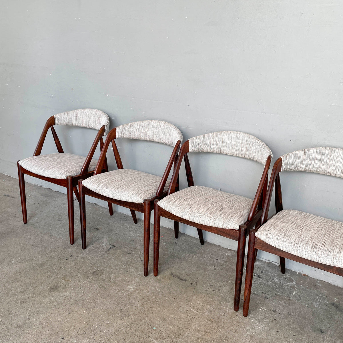 Set of 6 Refurbished Kai Kristiansen Dining Chairs