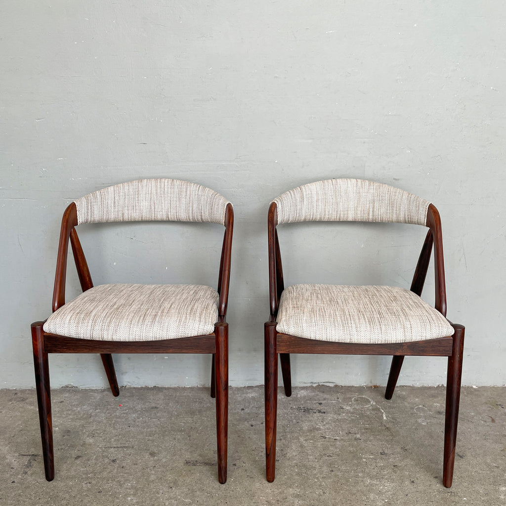 Set of 6 Refurbished Kai Kristiansen Dining Chairs