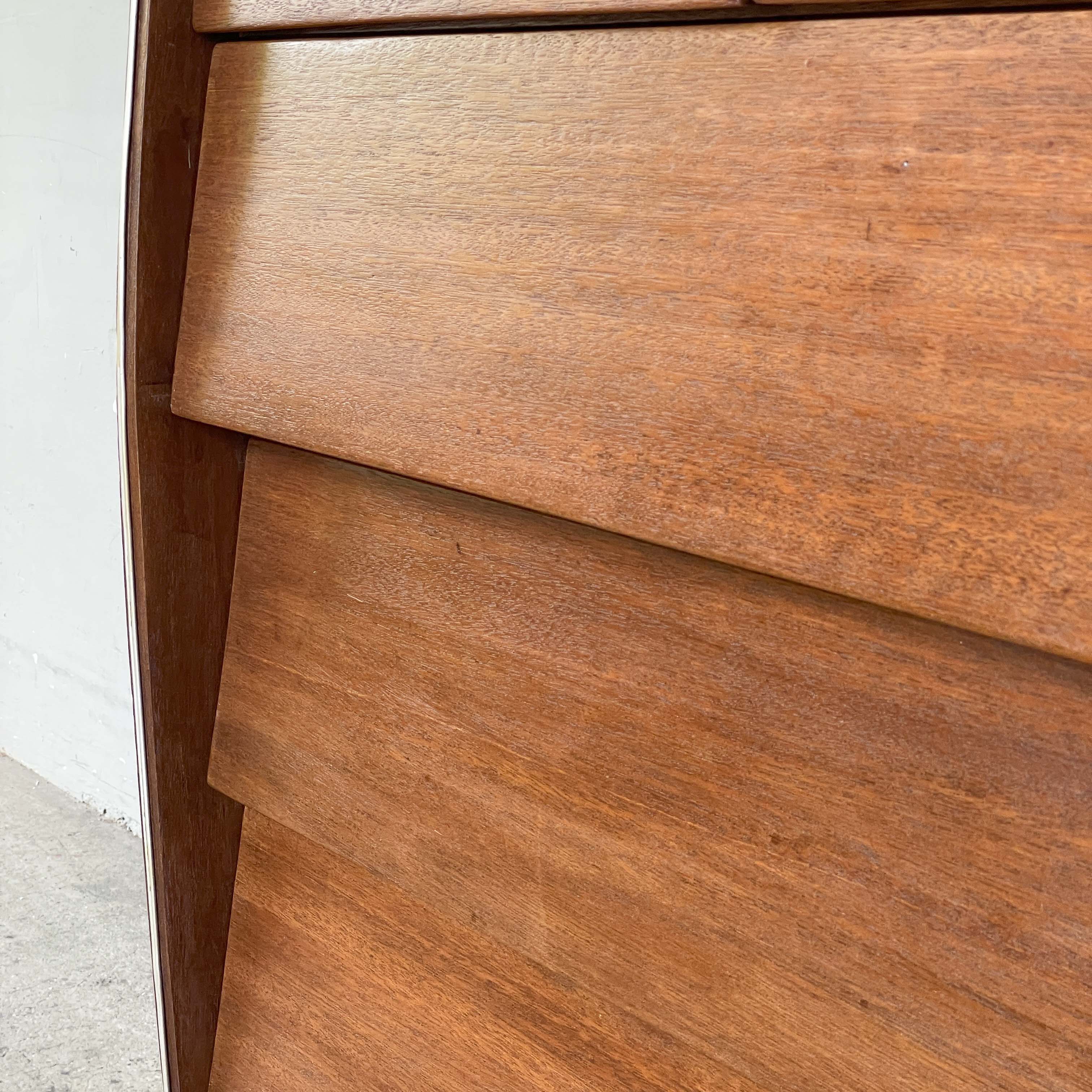 Refurbished Vintage Chest of Drawers with Curved Sides