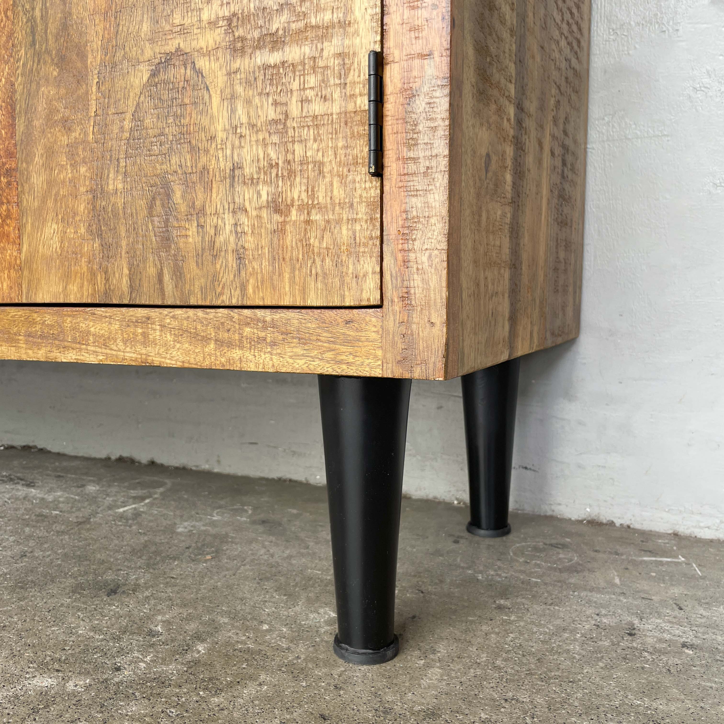 Asymmetrical Mango Wood Media Console
