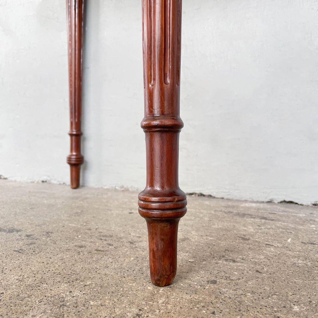 FS - Teak Half Moon Console with Black Lines