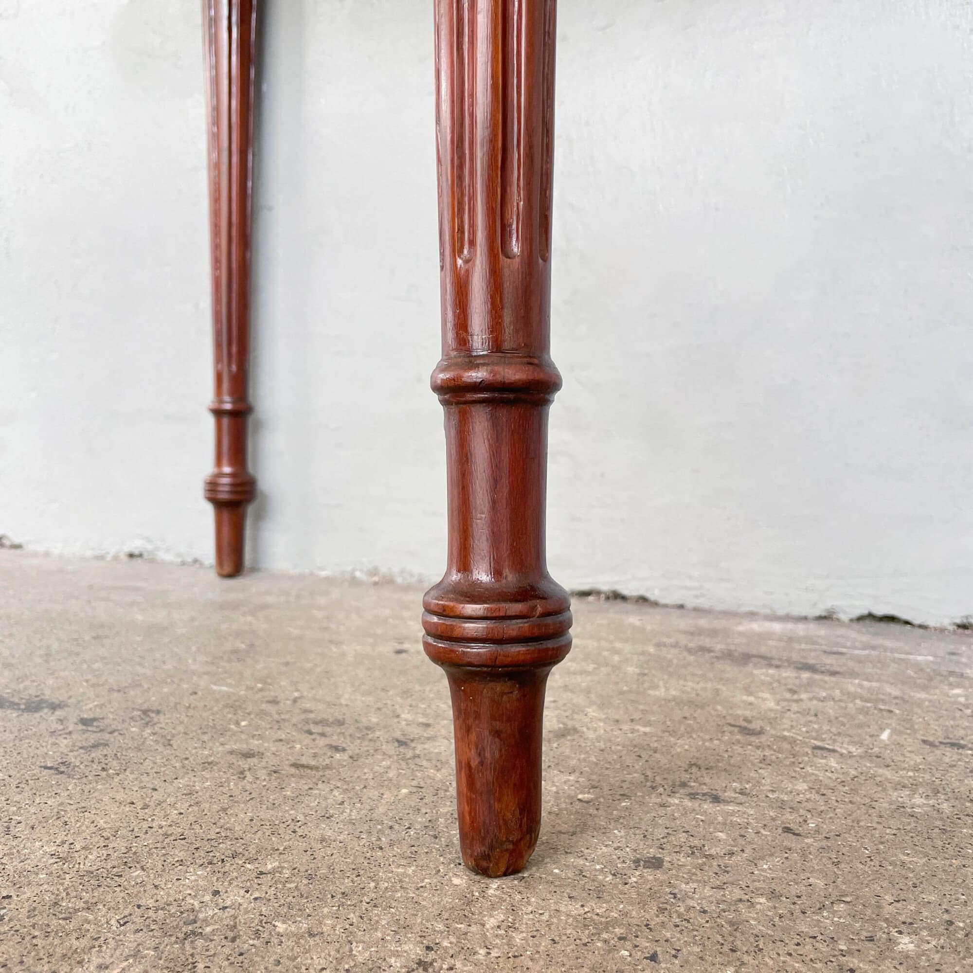 FS - Teak Half Moon Console with Black Lines