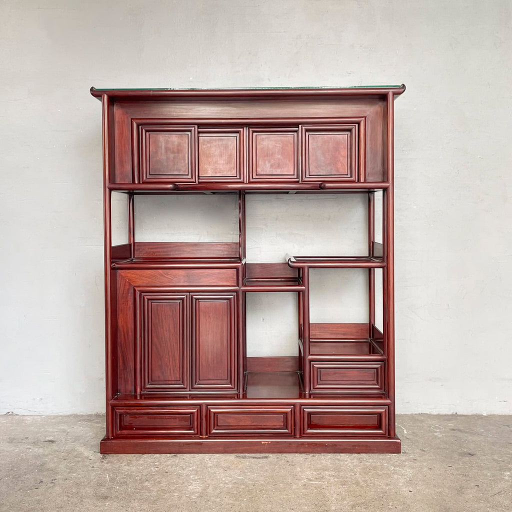 Rosewood Tiered Display Shelf
