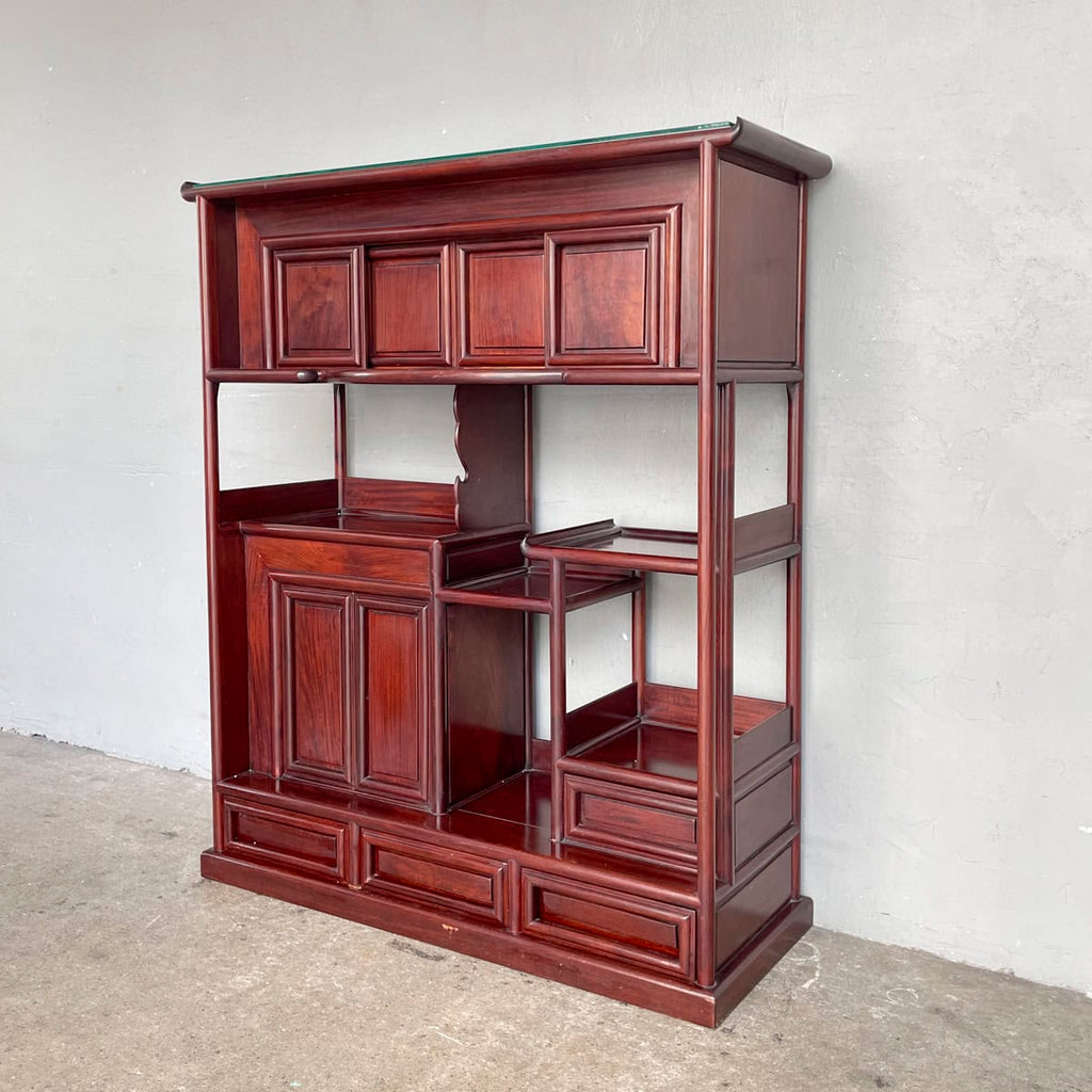 Rosewood Tiered Display Shelf