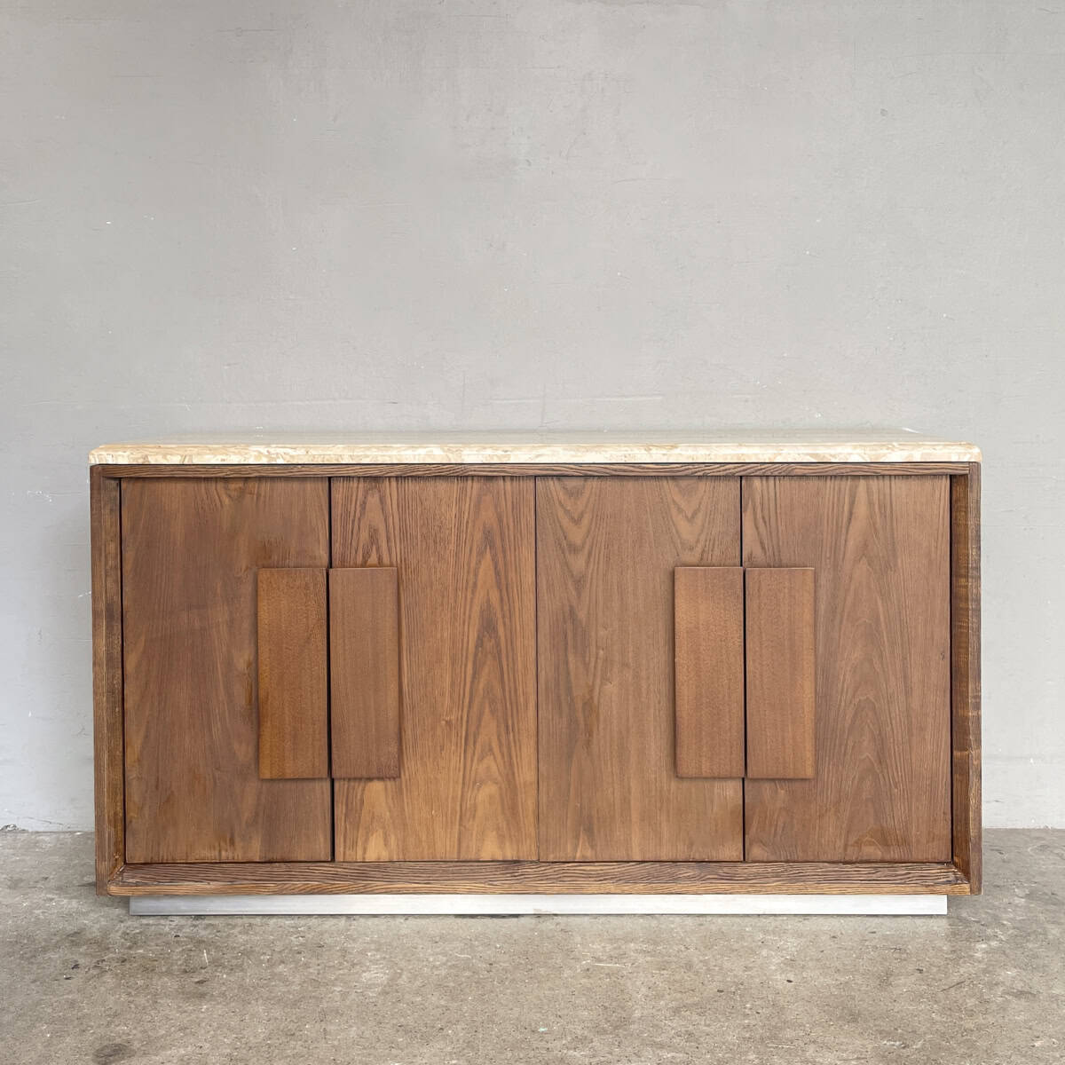 Travertine Top Wooden Sideboard