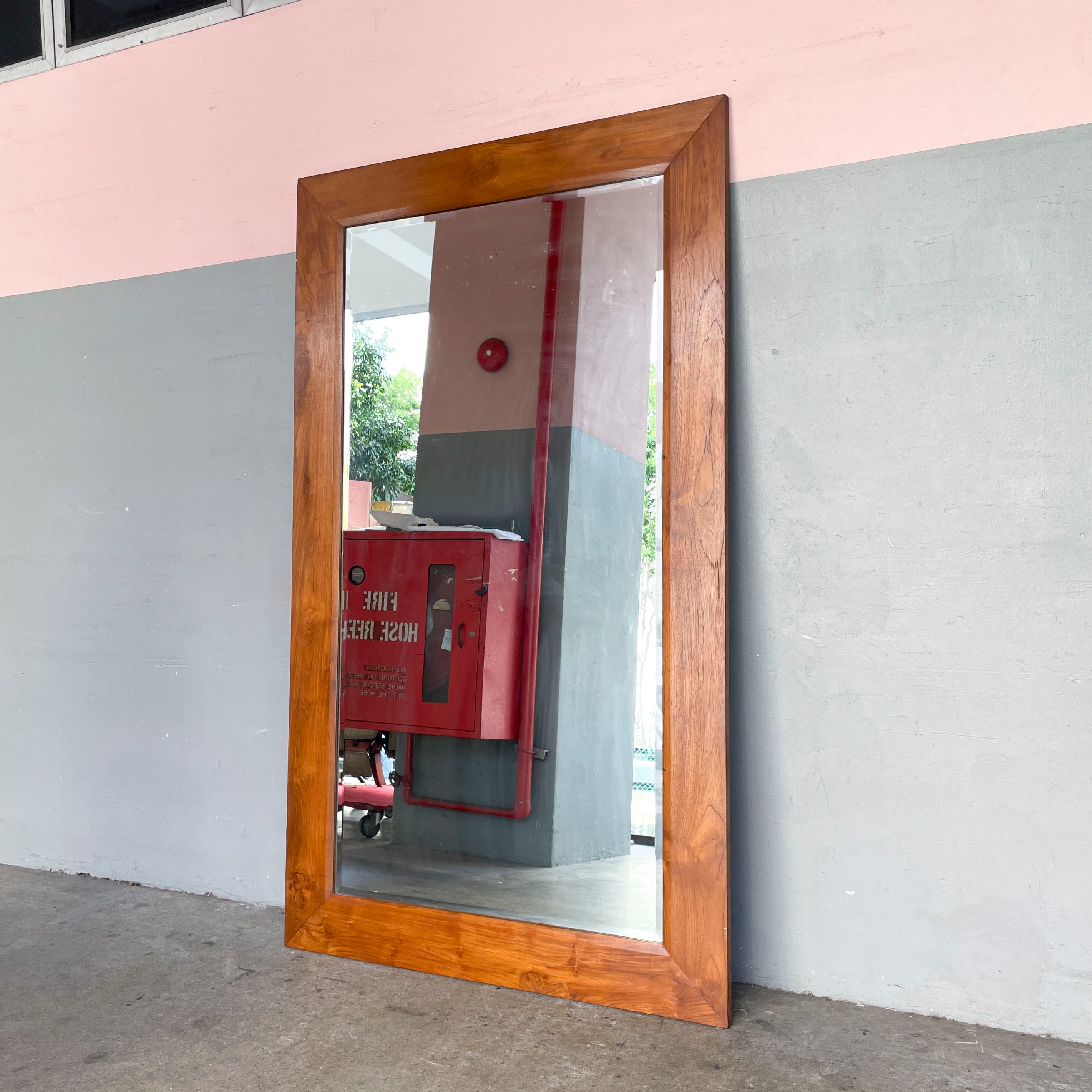 Full-Length Solid Teak Mirror