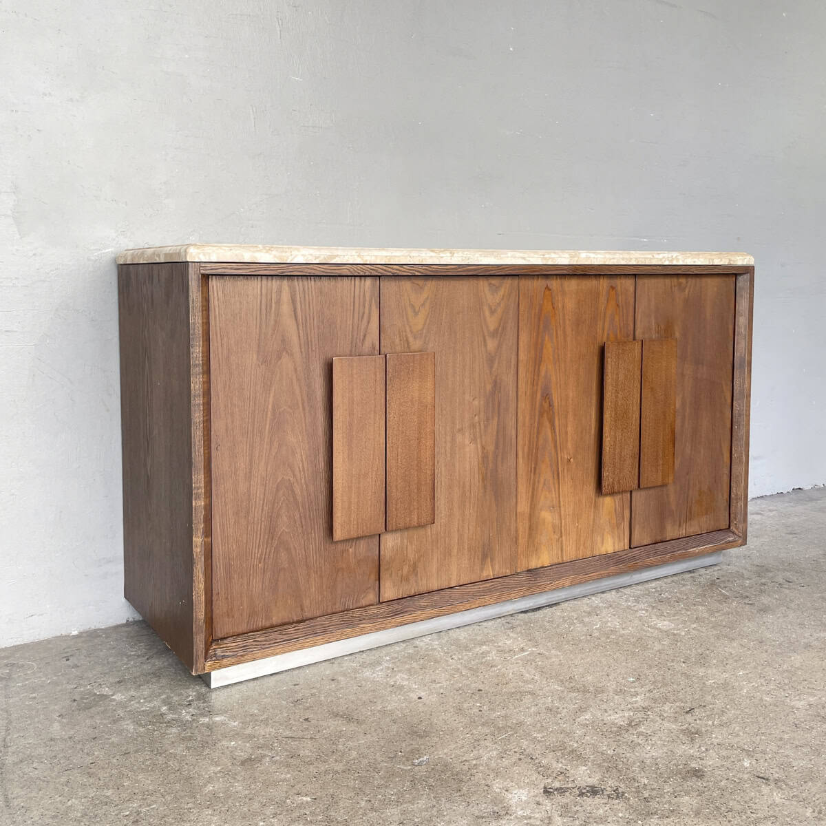 Travertine Top Wooden Sideboard