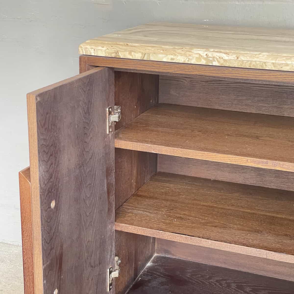 Travertine Top Wooden Sideboard