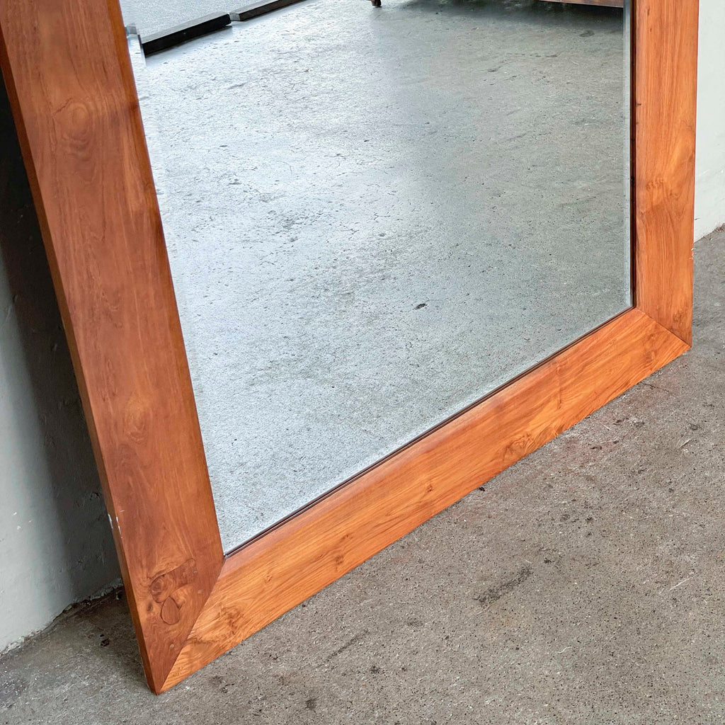 Full-Length Solid Teak Mirror