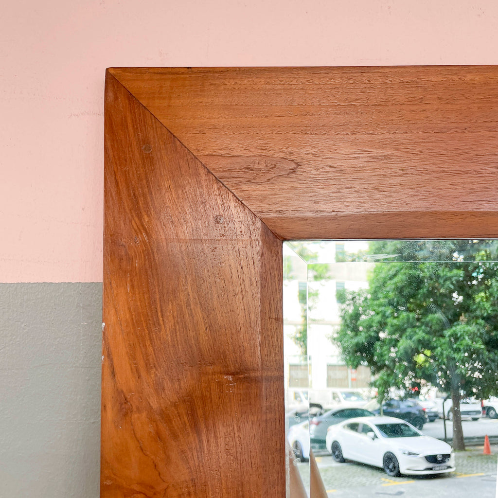 Full-Length Solid Teak Mirror