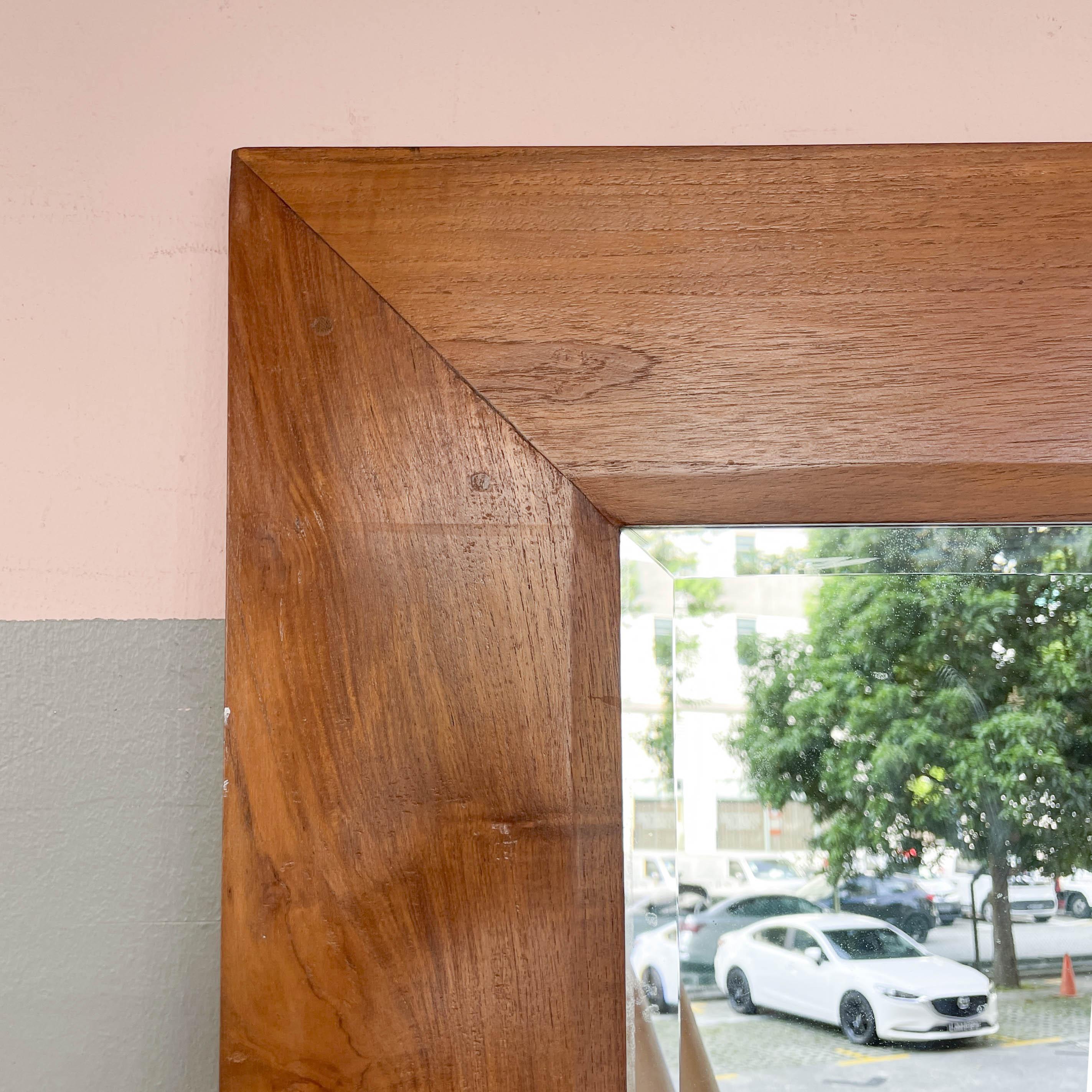 Full-Length Solid Teak Mirror
