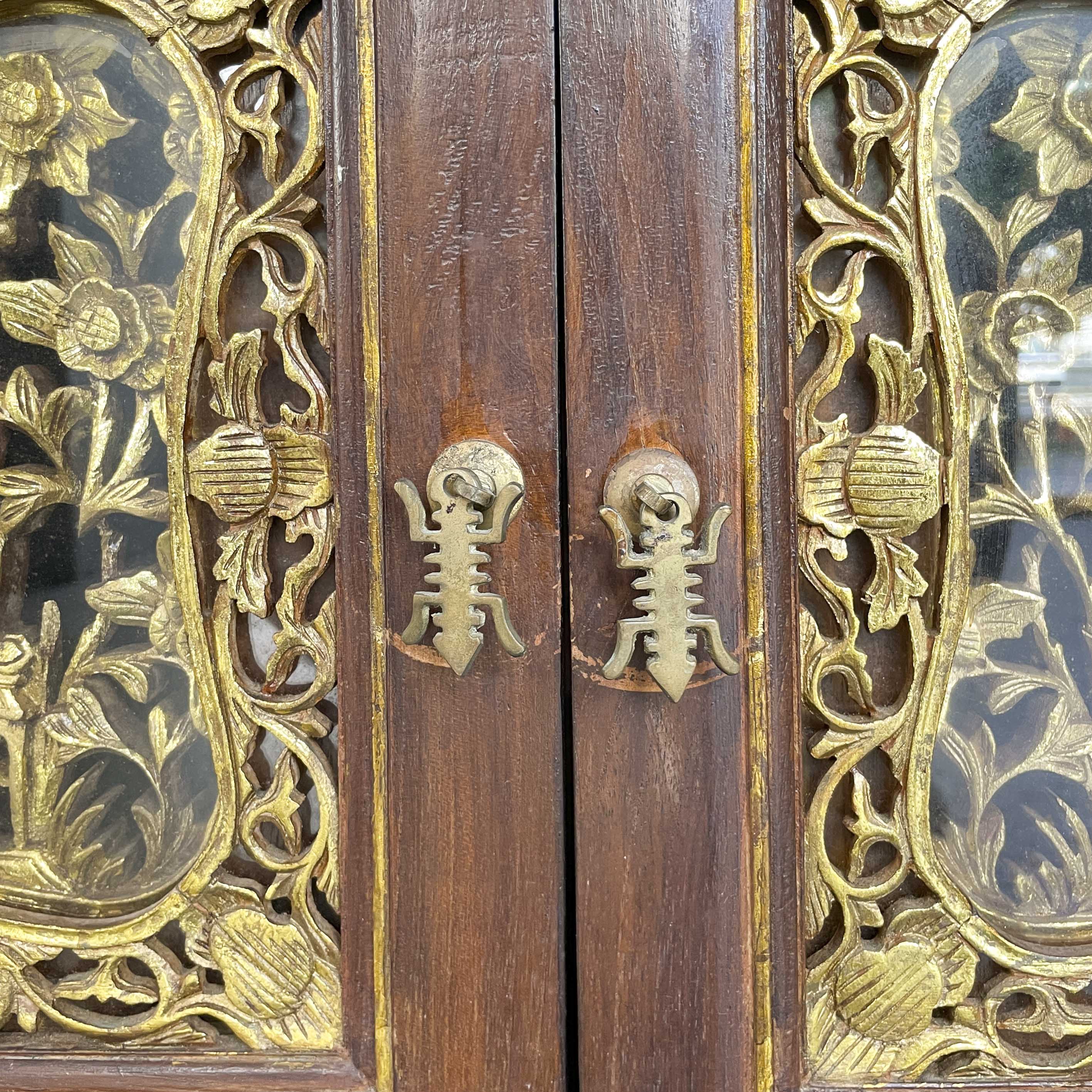 Vintage Peranakan-Style Gilt Carved Sideboard
