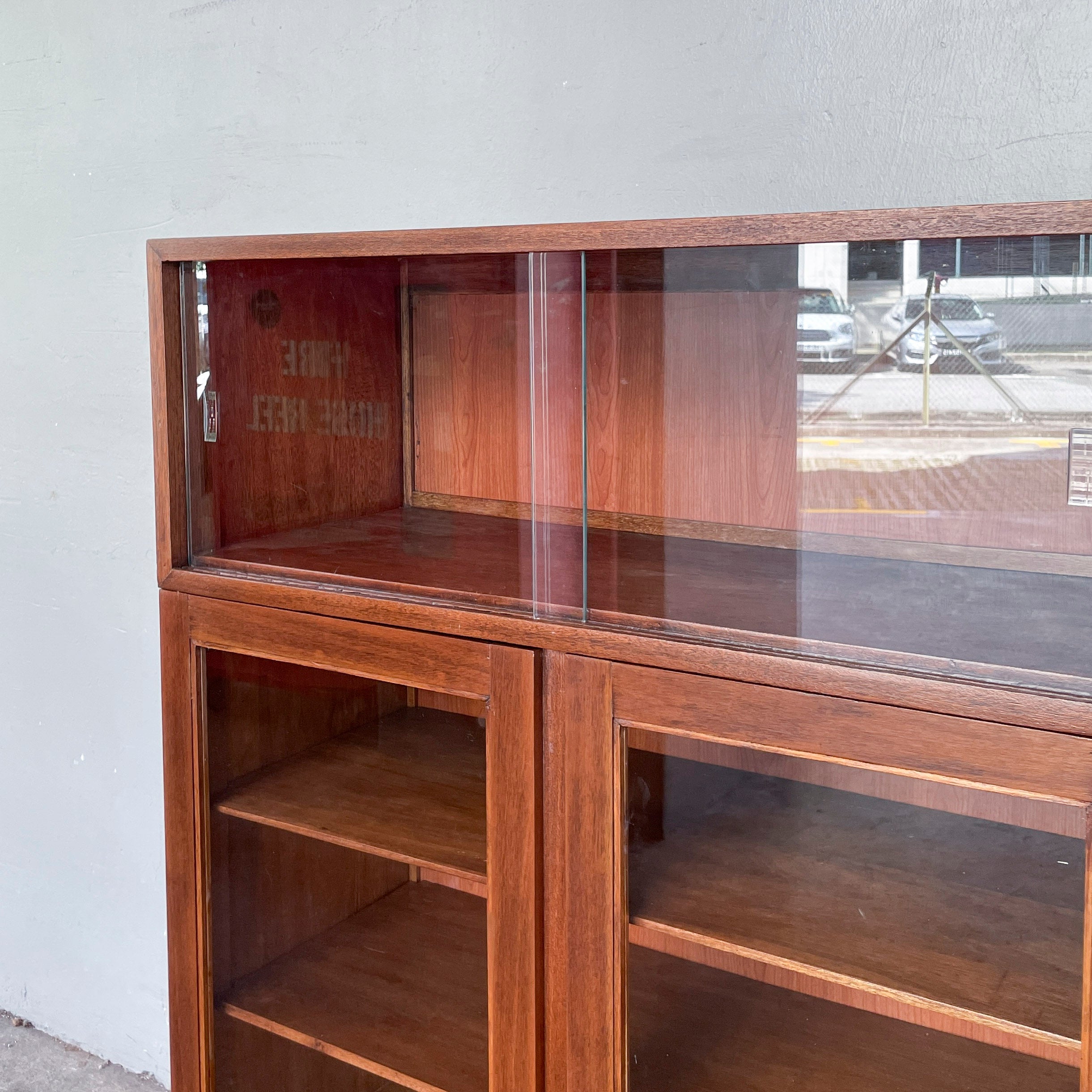 Refurbished Vintage Wide Display Cabinet