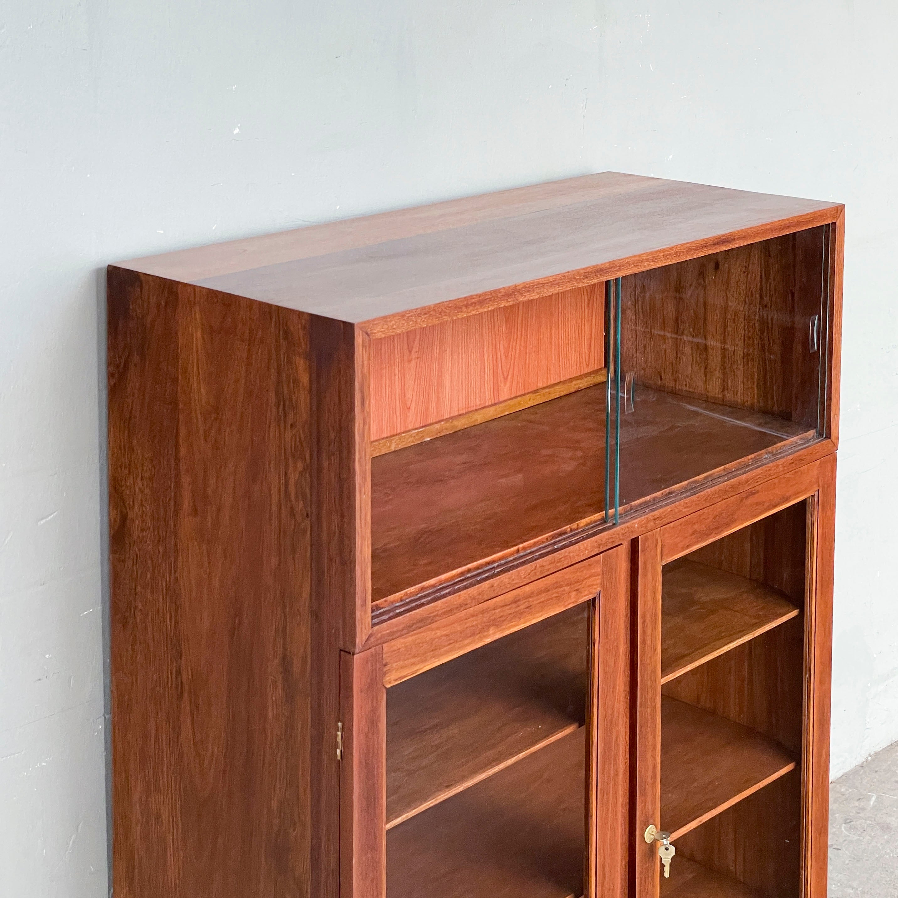 Refurbished Vintage Wide Display Cabinet