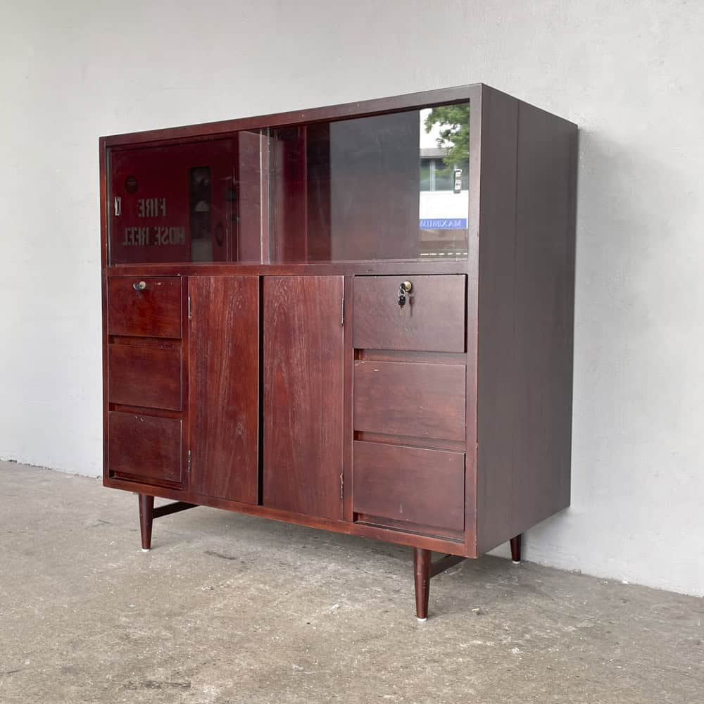 Vintage Glass Display Sideboard