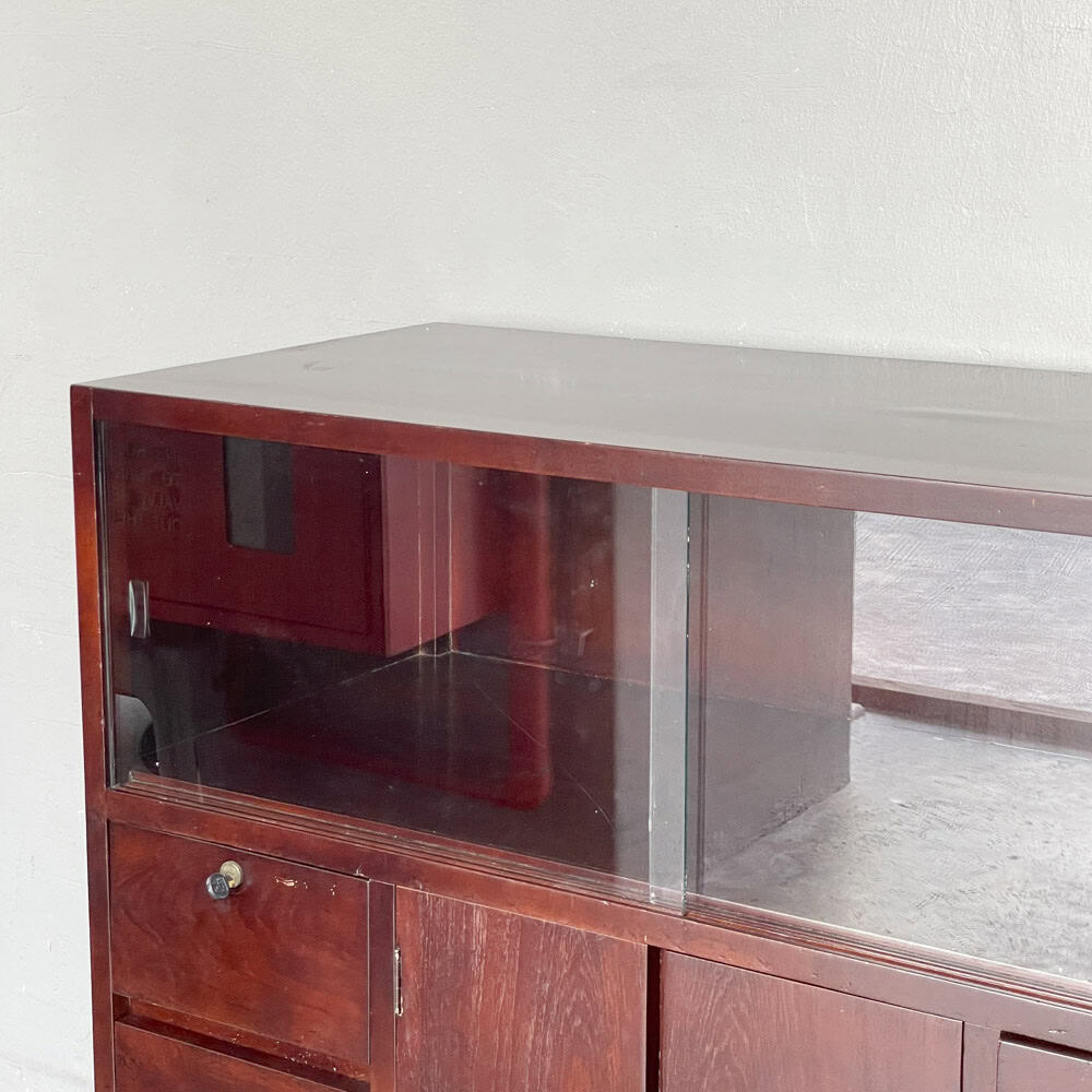 Vintage Glass Display Sideboard
