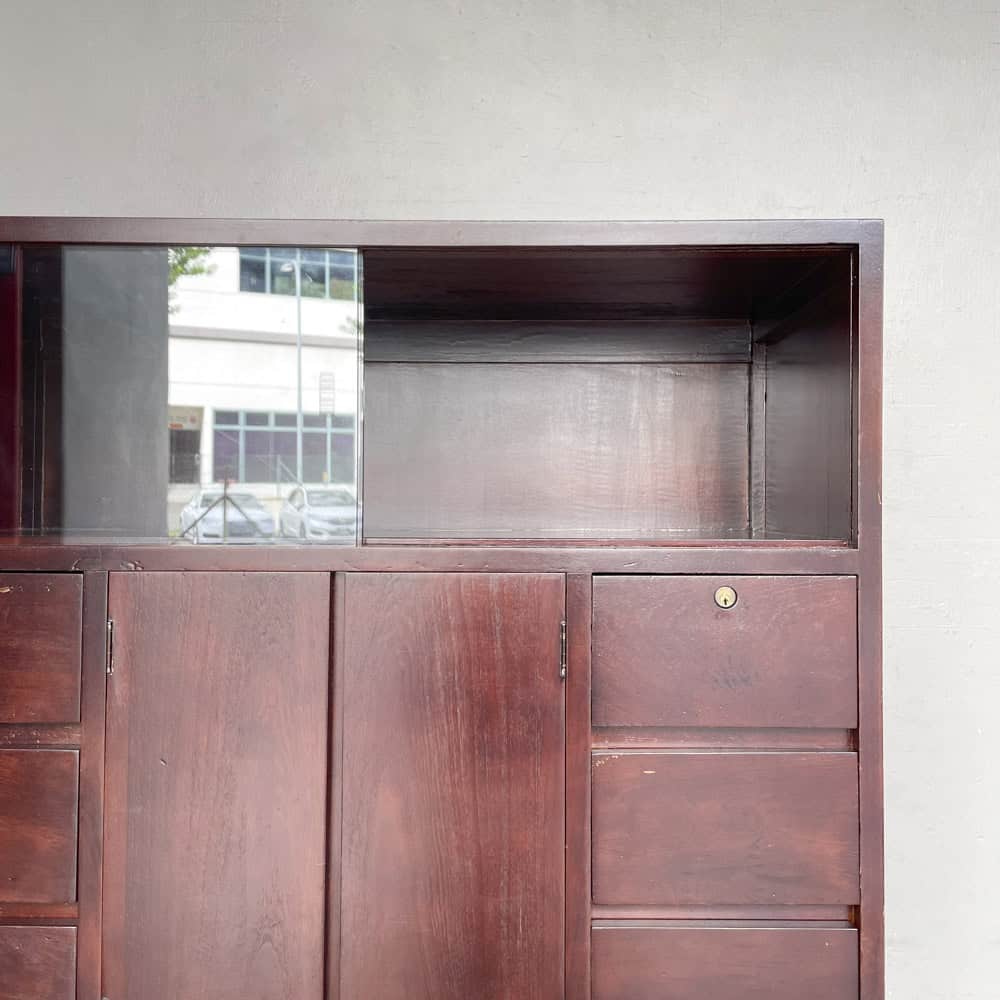 Vintage Glass Display Sideboard