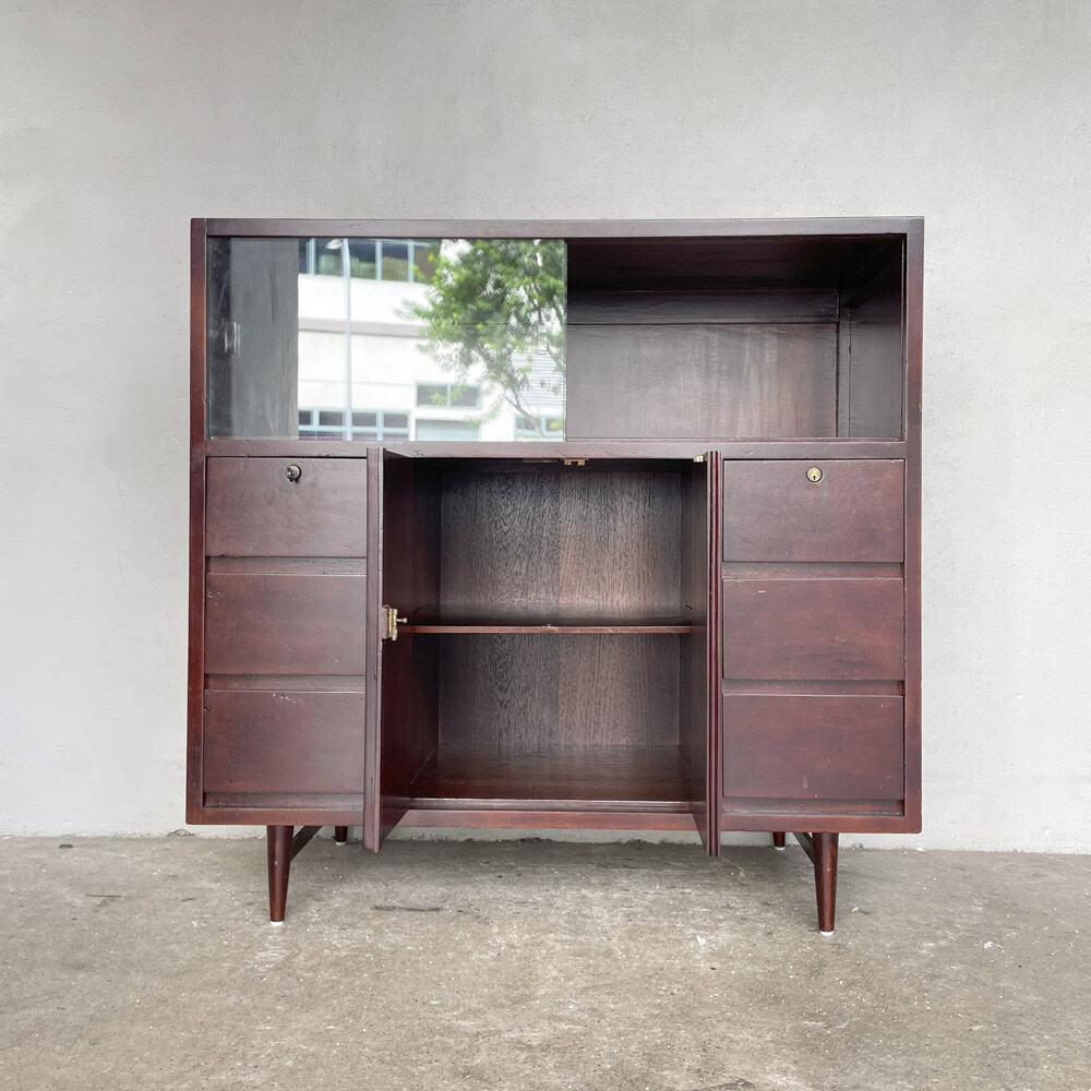 Vintage Glass Display Sideboard