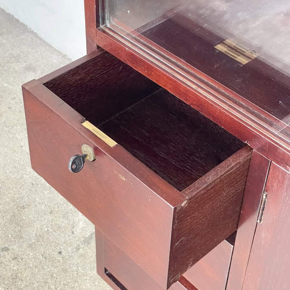 Vintage Glass Display Sideboard