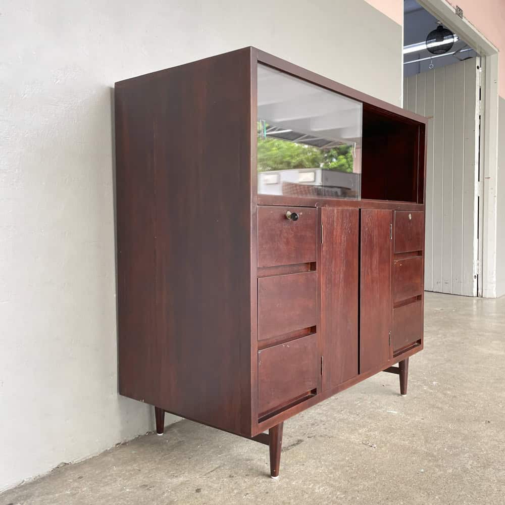 Vintage Glass Display Sideboard