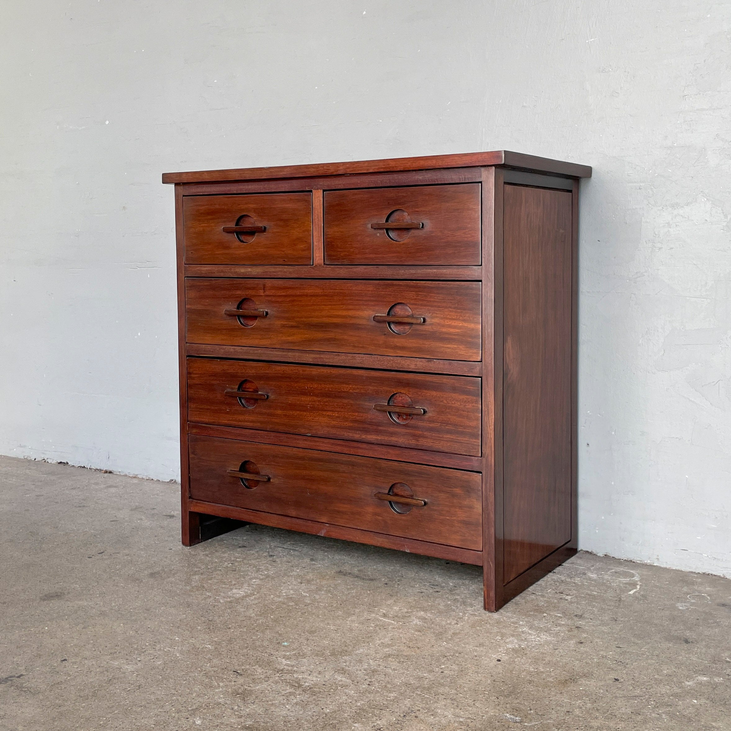 Chest of Drawers with Circular Pulls