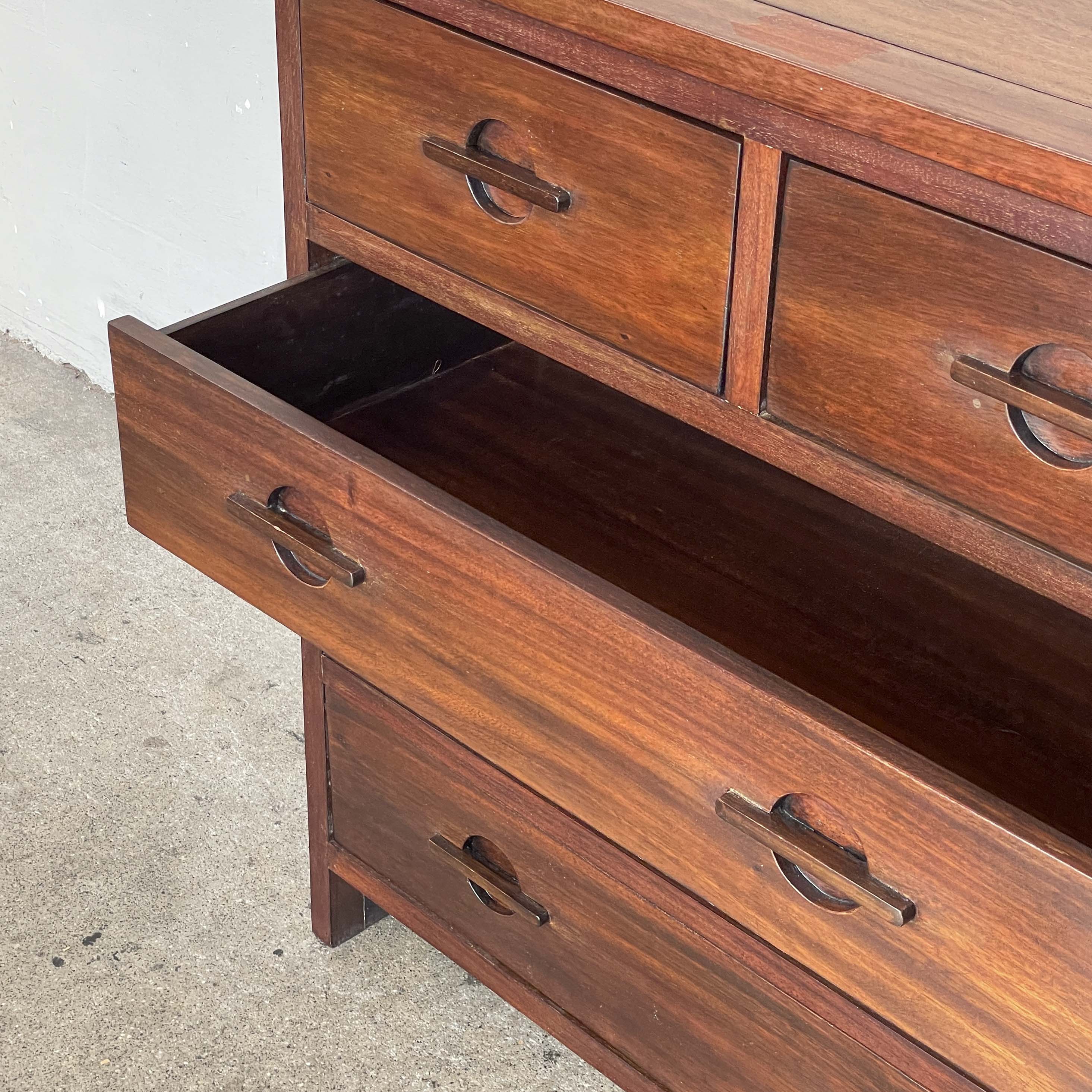 Chest of Drawers with Circular Pulls