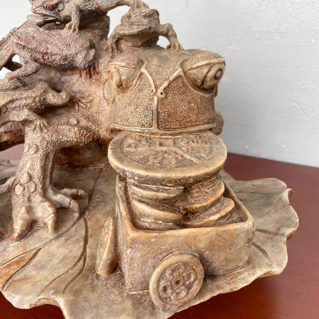 Nest of Golden Toads (金蟾) Prosperity Stone Sculpture