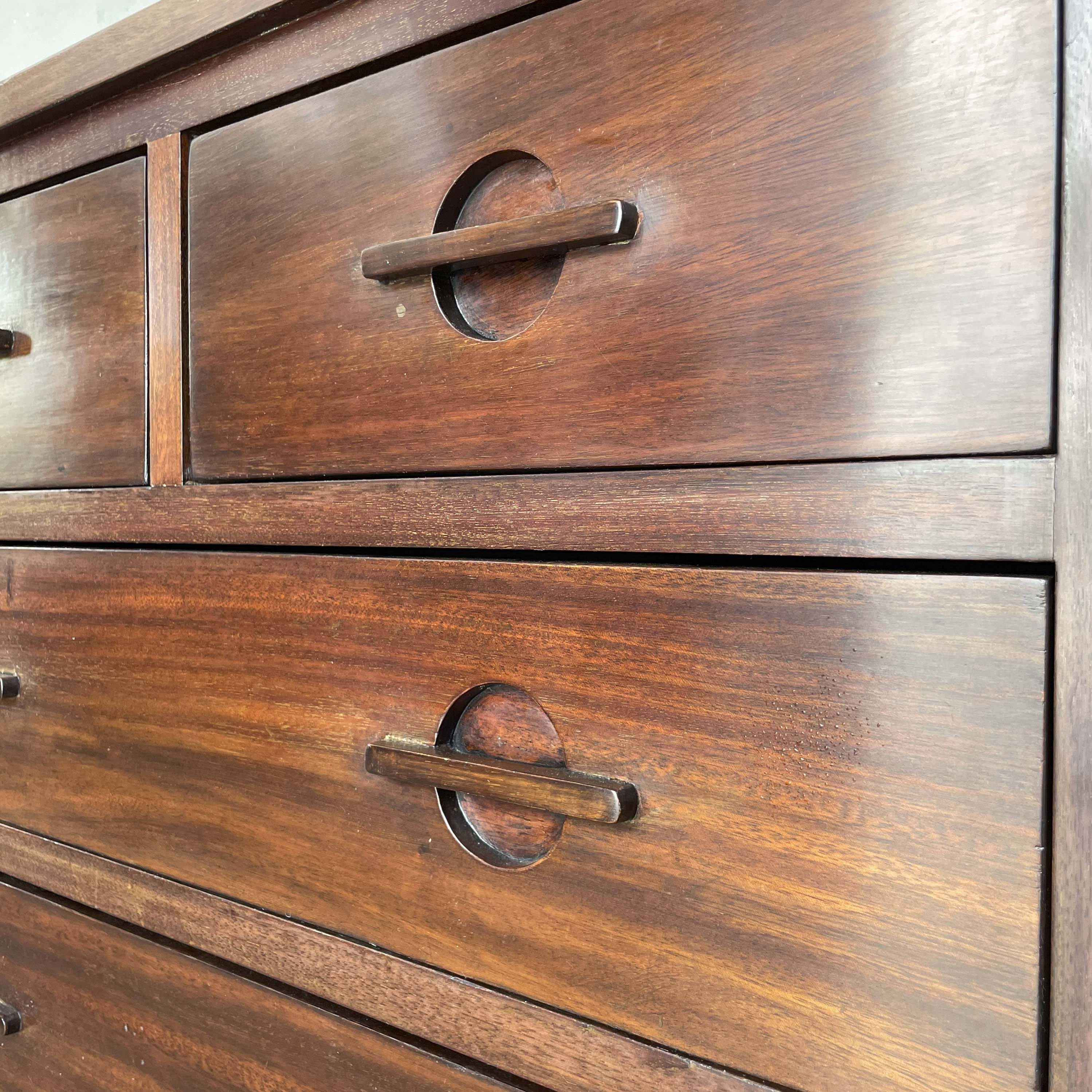 Chest of Drawers with Circular Pulls