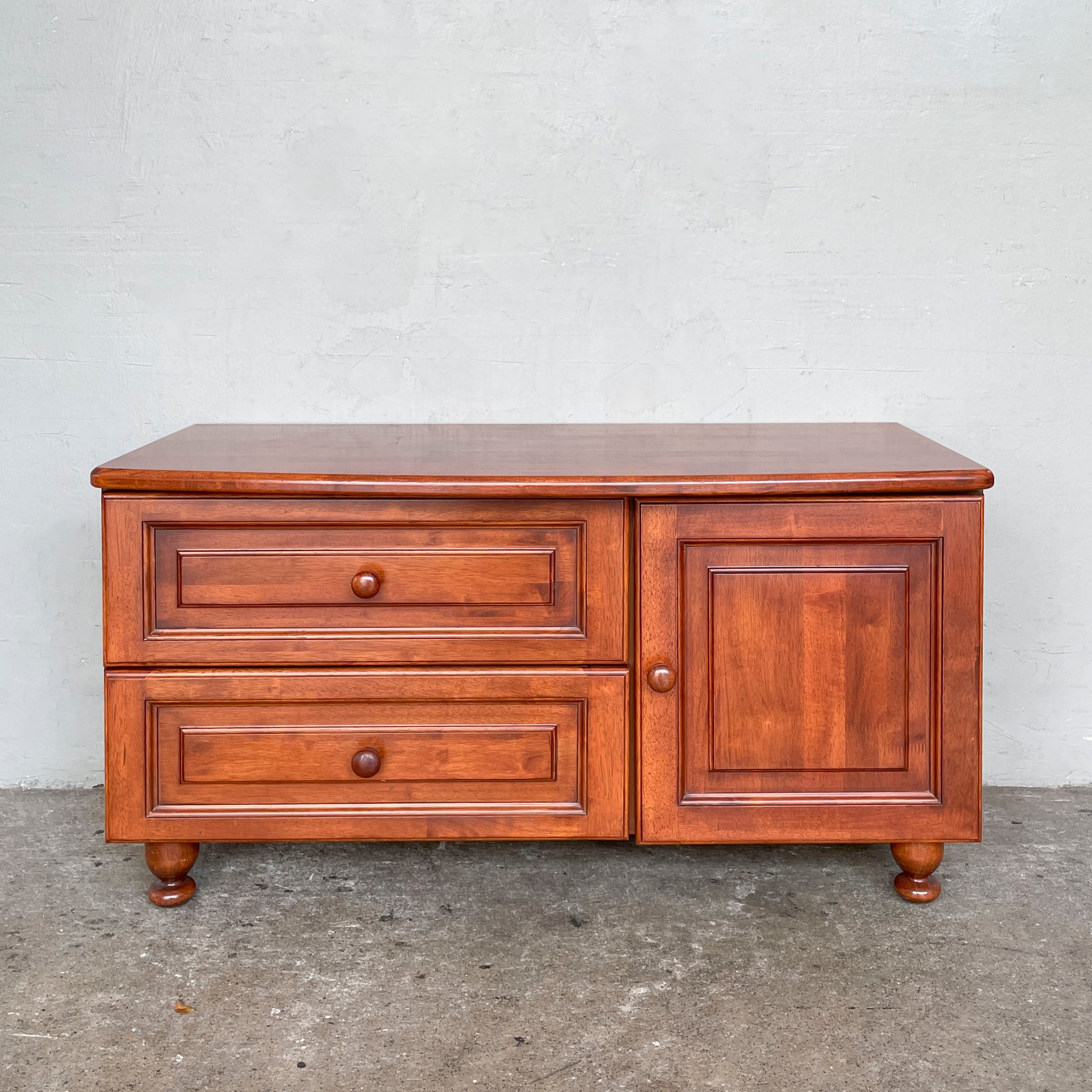 Short Rubberwood Console Cabinet