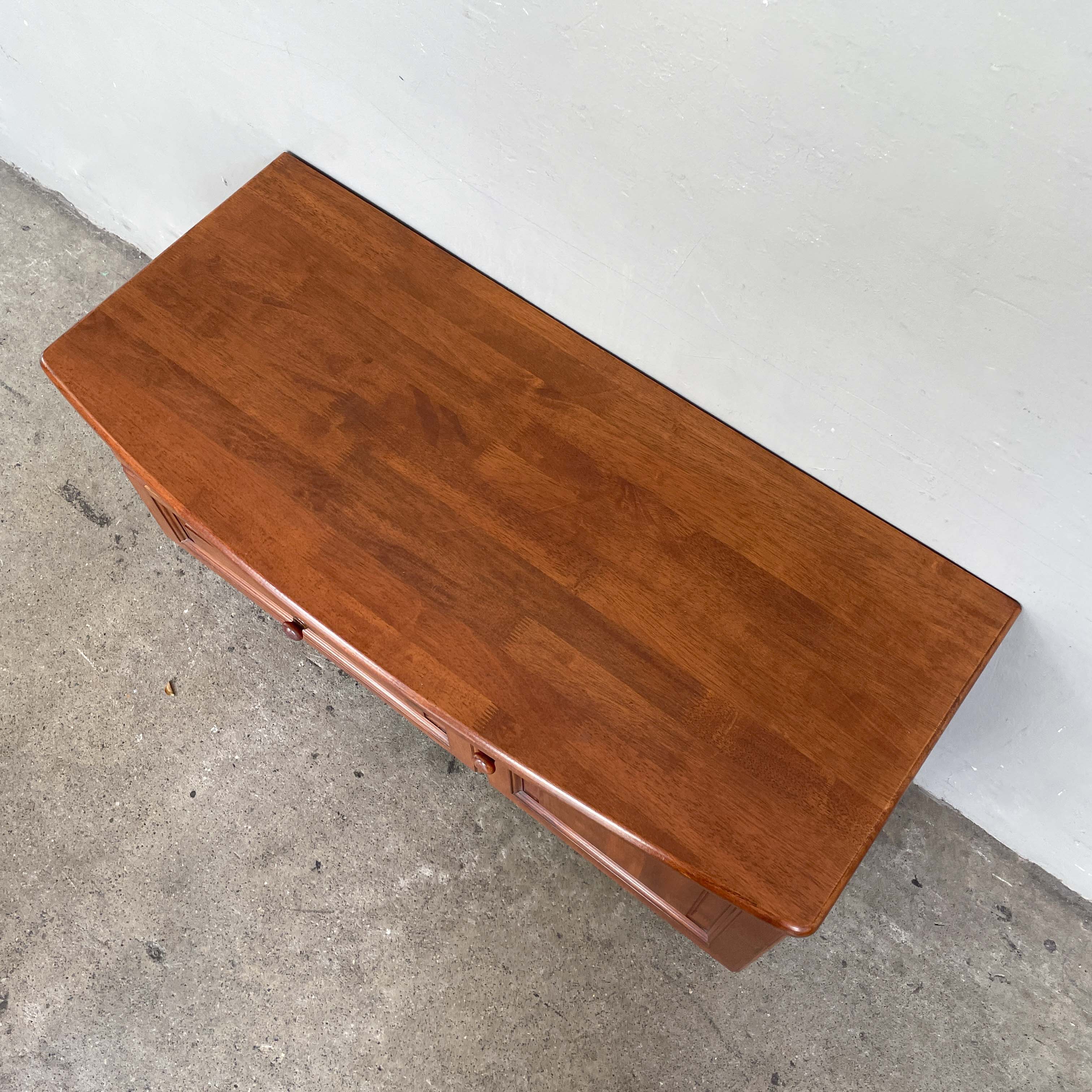 Short Rubberwood Console Cabinet