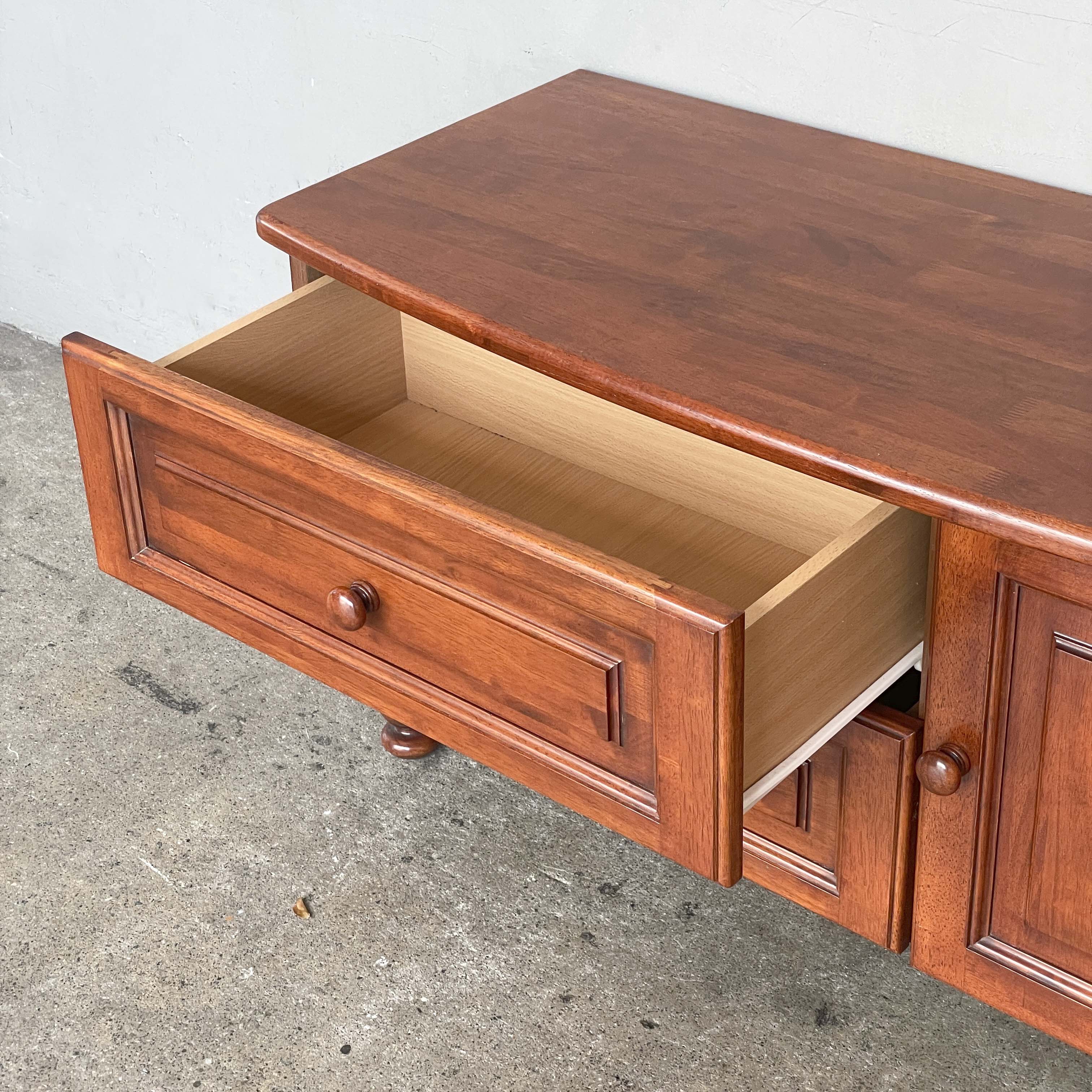 Short Rubberwood Console Cabinet