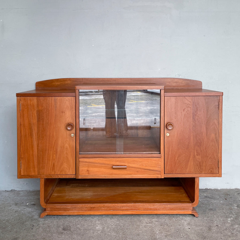 Newly Refurbished Burmese Teak U Leg Sideboard