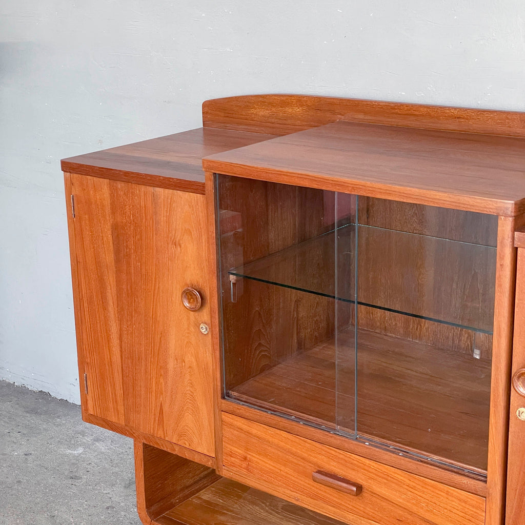 Newly Refurbished Burmese Teak U Leg Sideboard