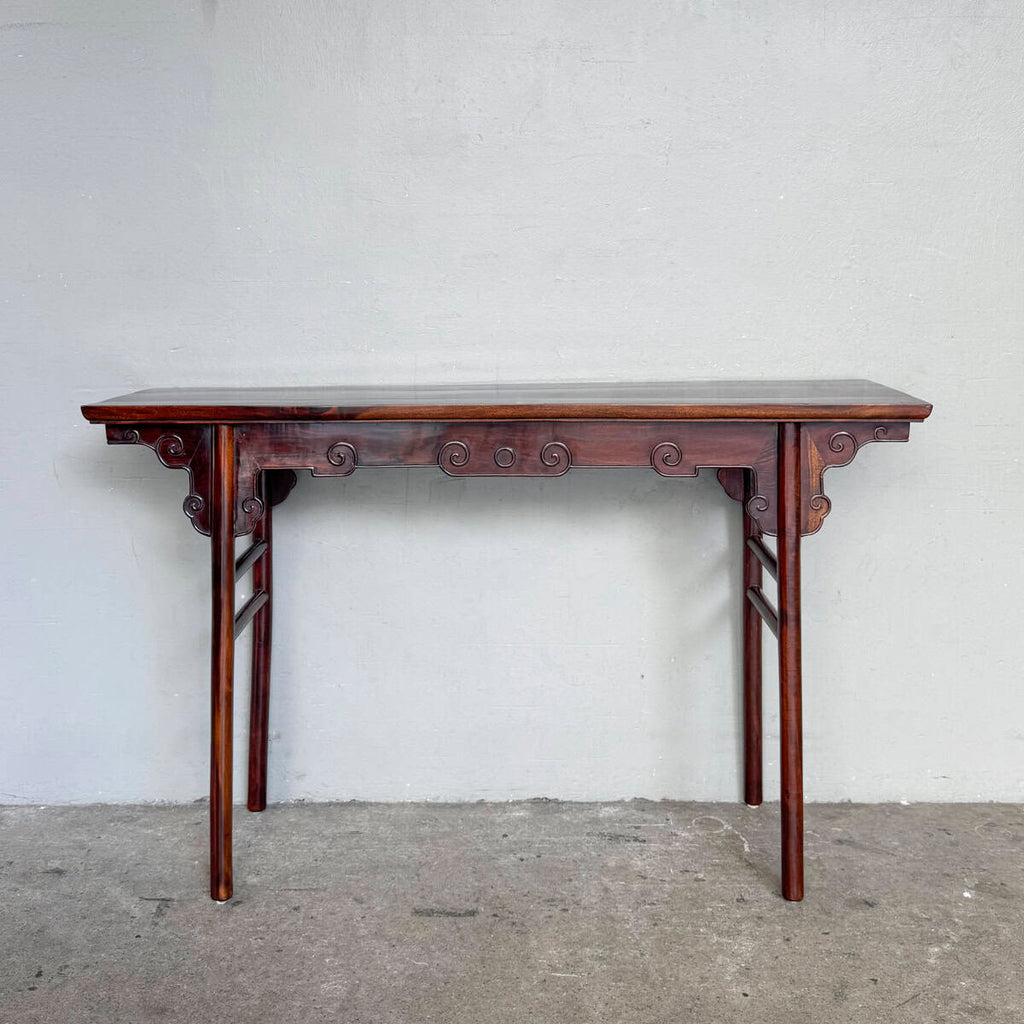Slim Chinese Hardwood Console Table