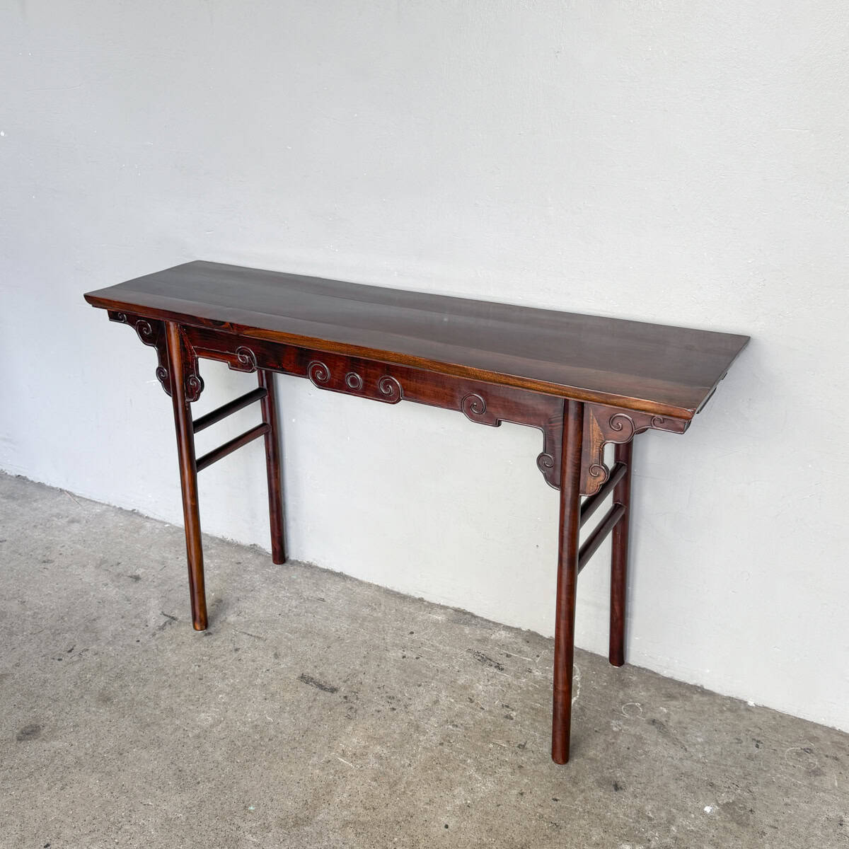 Slim Chinese Hardwood Console Table