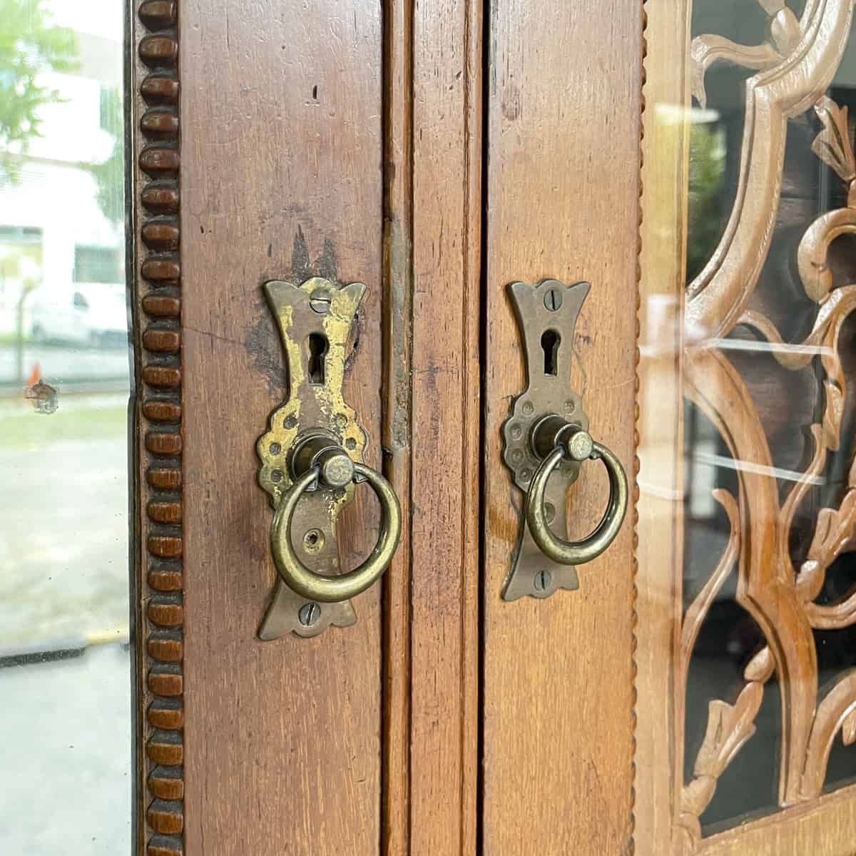 Vintage Carved Colonial-Style Wardrobe