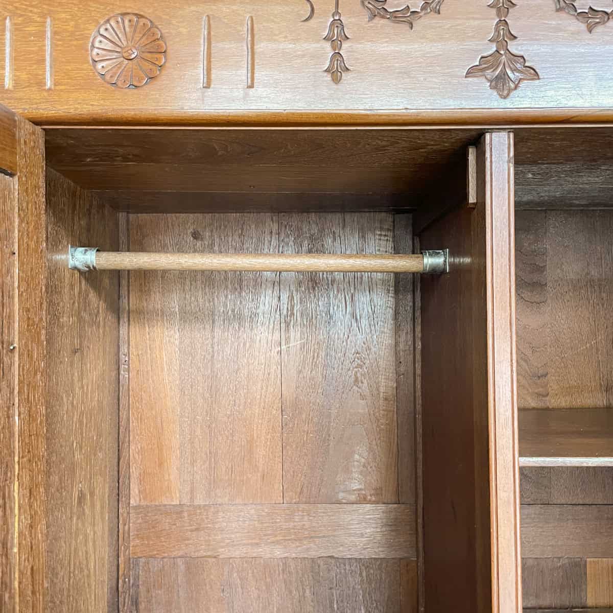 Vintage Carved Colonial-Style Wardrobe