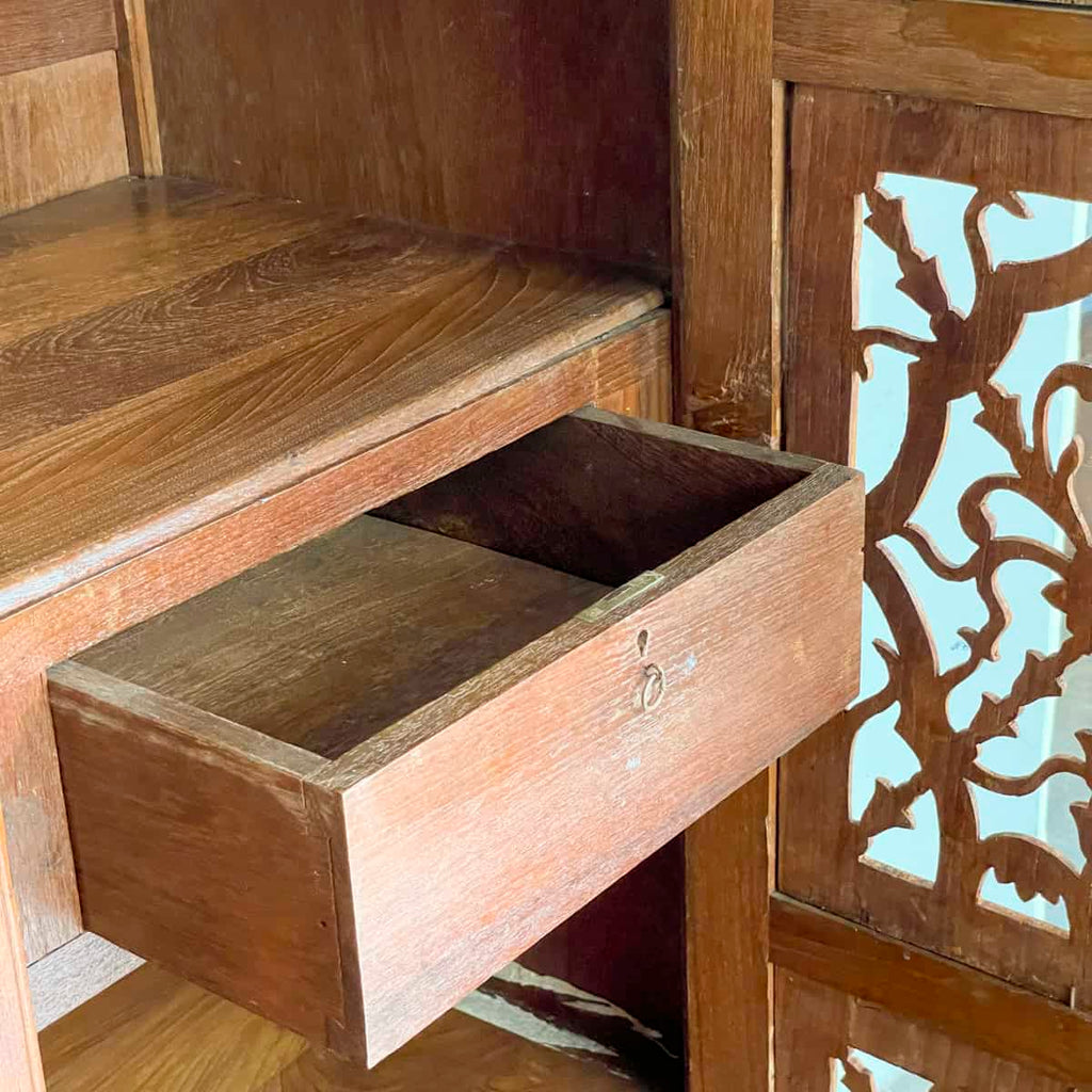 Vintage Carved Colonial-Style Wardrobe