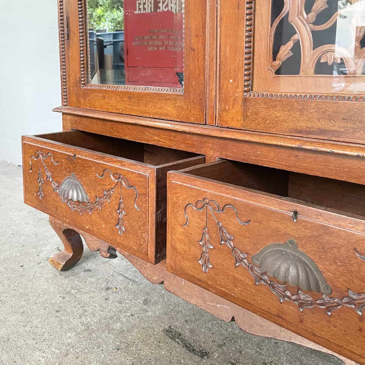 Vintage Carved Colonial-Style Wardrobe