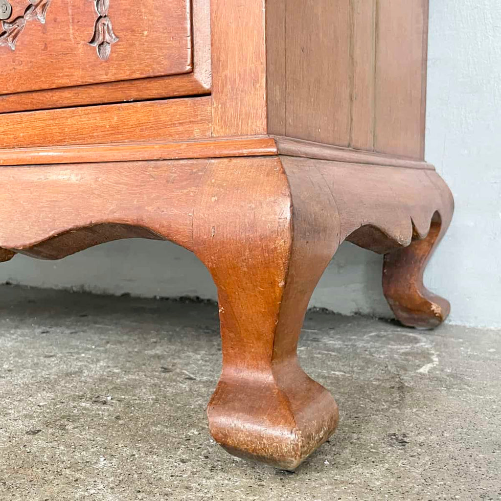 Vintage Carved Colonial-Style Wardrobe
